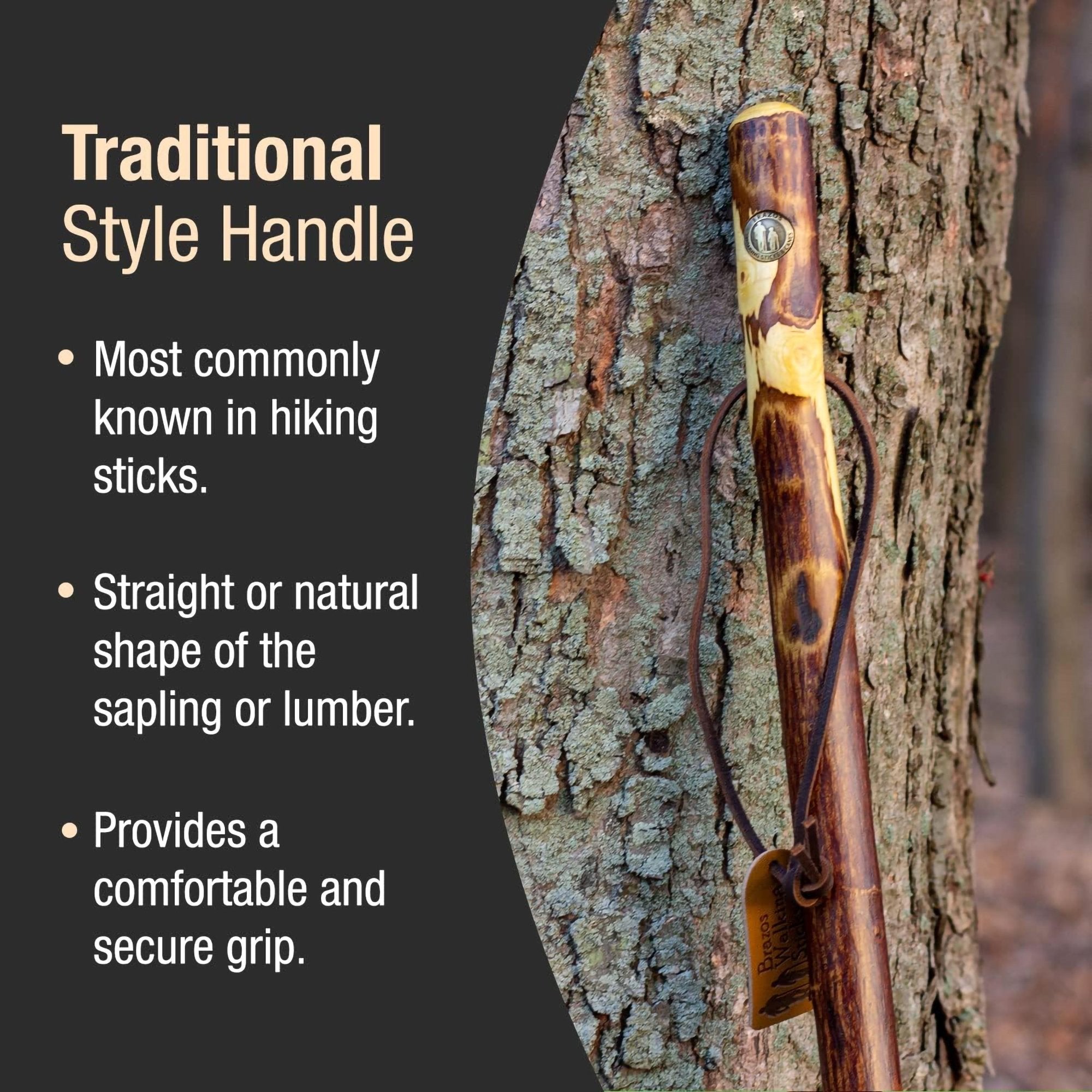 Brazos™ Hawthorn Rustic Walking Stick, 58-Inch Height (1 Unit)