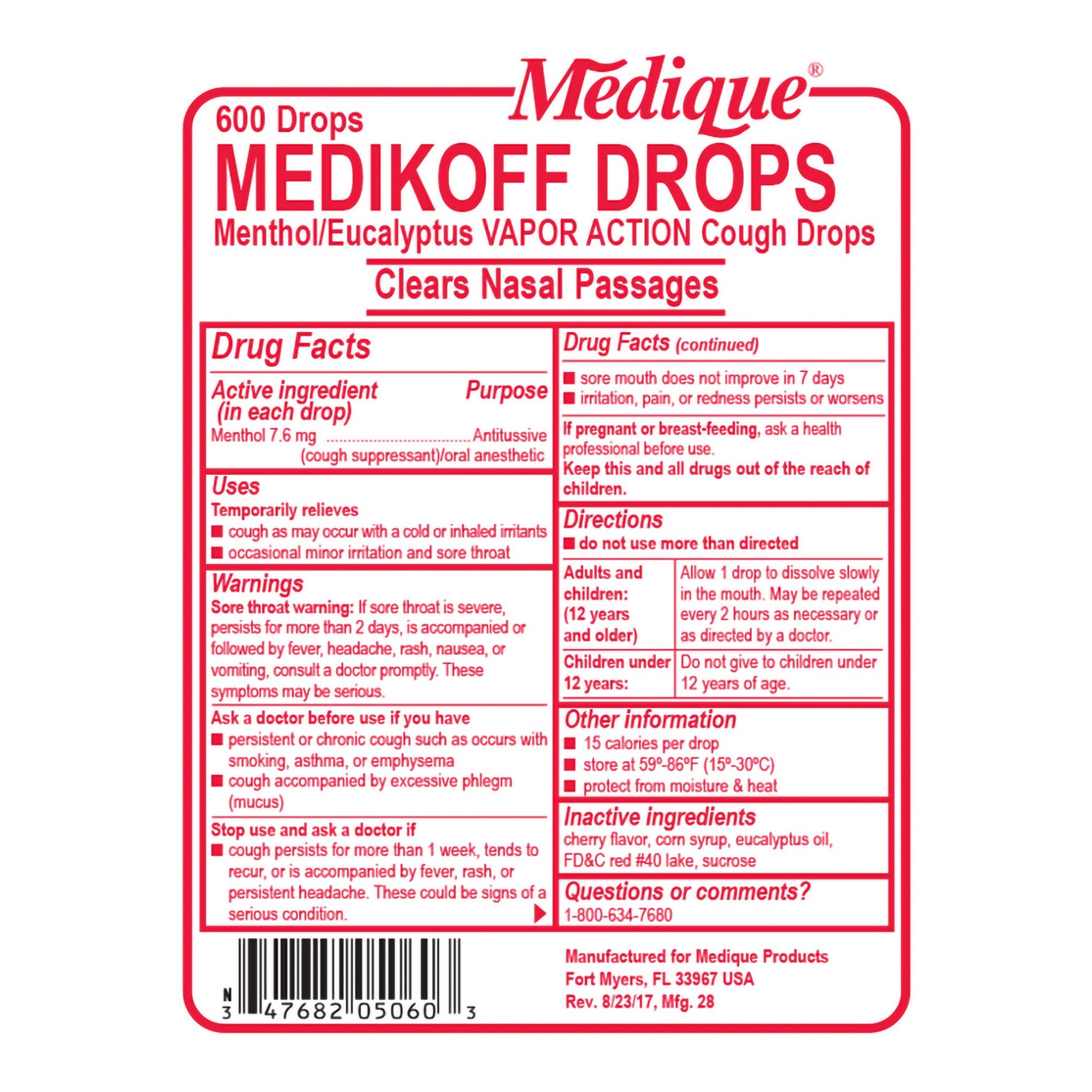 Cold and Cough Relief Medikoff® 7.6 mg Strength Lozenge 600 per Jar - image 2