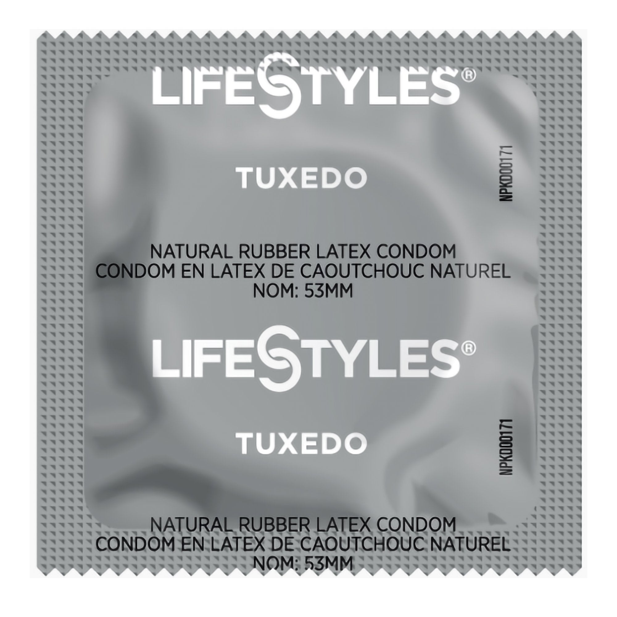 Condom Lifestyles® Tuxedo™ Lubricated One Size Fits Most 1,008 per Case (1008 Unit)