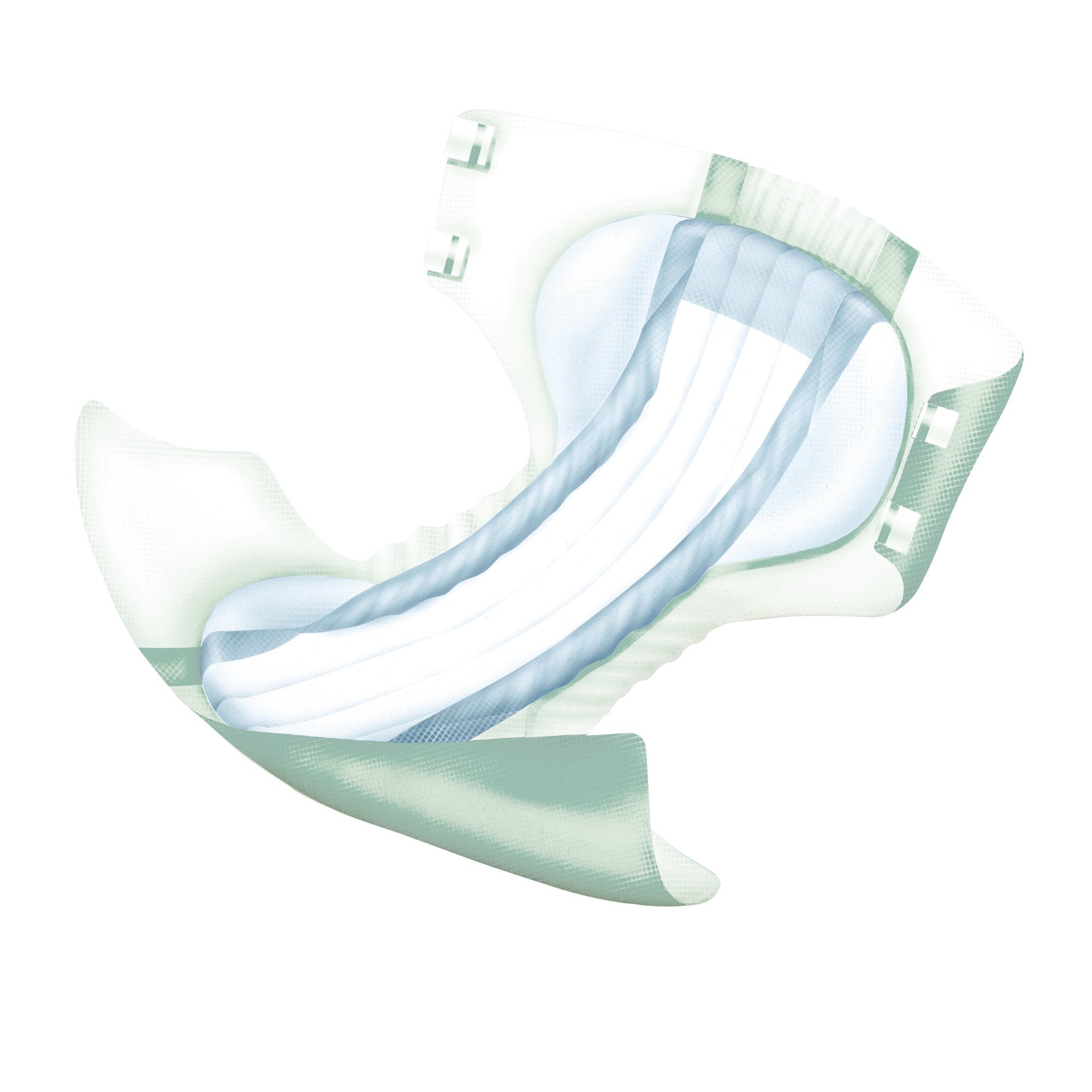 Incontinence Brief Abena® Delta-Form Adult Large Unisex Disposable Heavy Absorbency - image 2