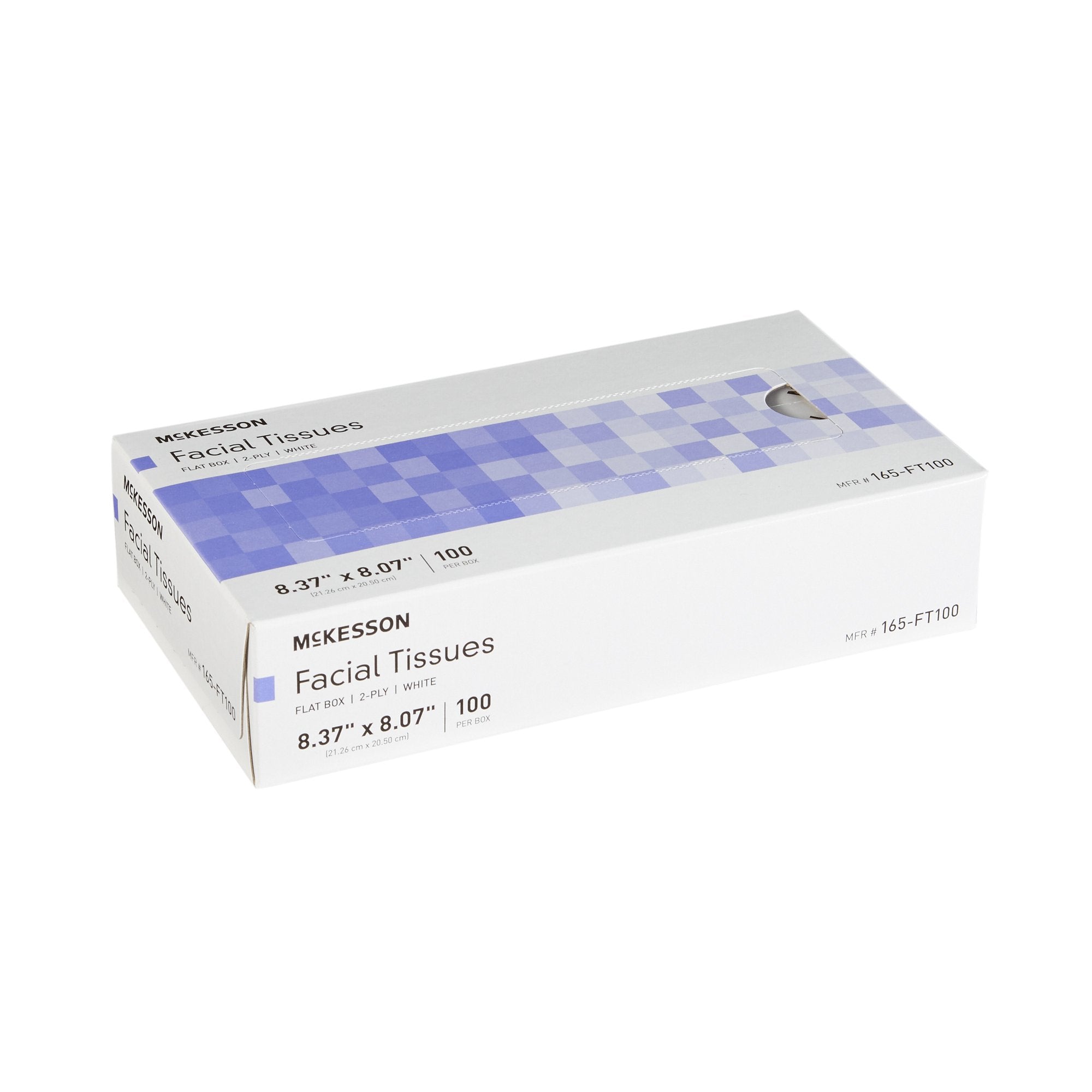 McKesson Two-Ply Facial Tissue Bulk Pack - 3000 Units, Plain White, 8.37x8.07"
