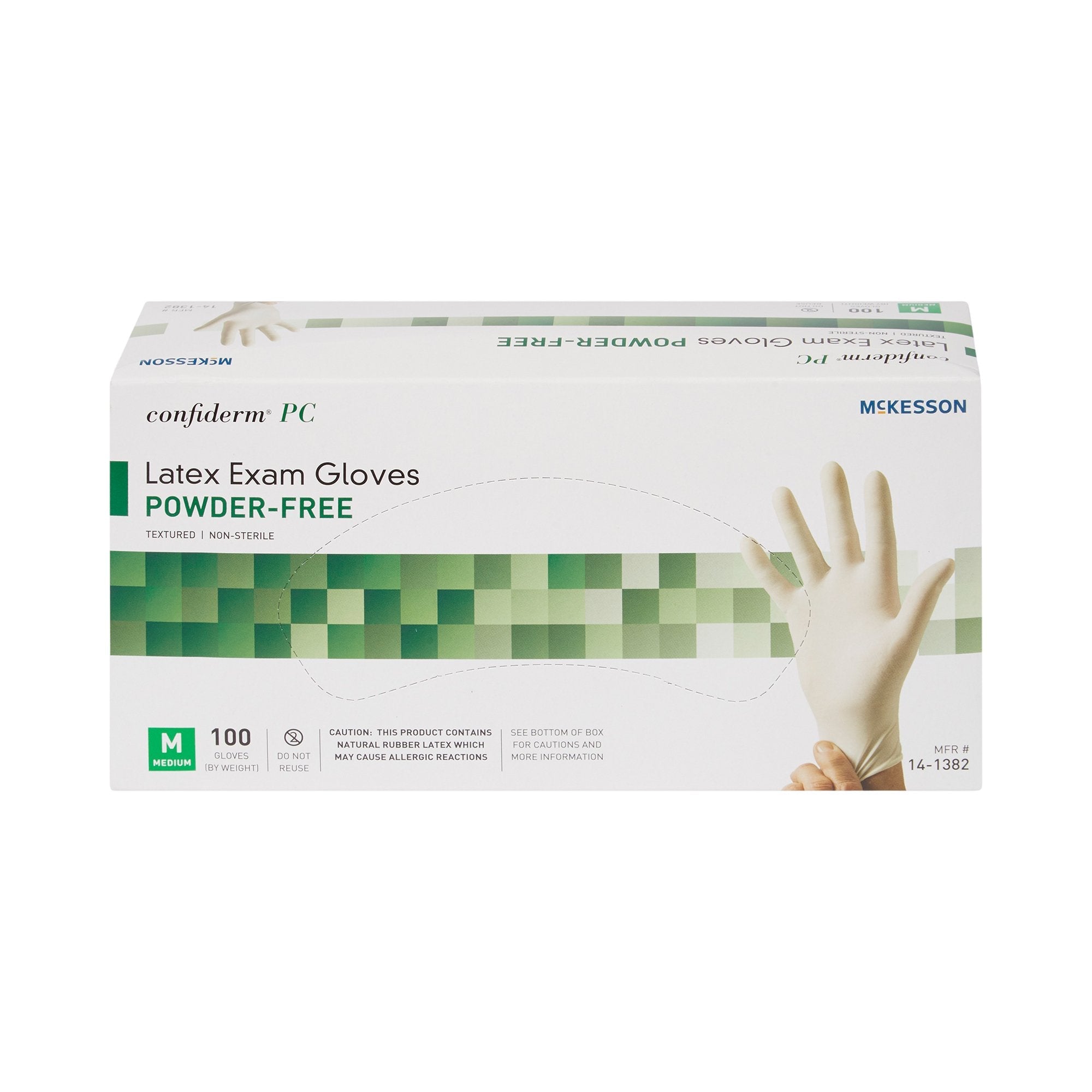McKesson Confiderm® Latex Exam Glove, Medium, Ivory (100 Units)