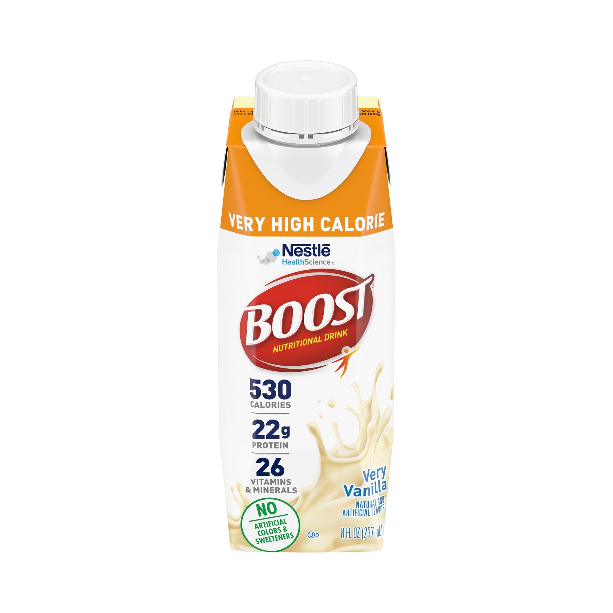 Boost® High Calorie Vanilla Nutritional Drink, 8oz Carton, 24 Pack