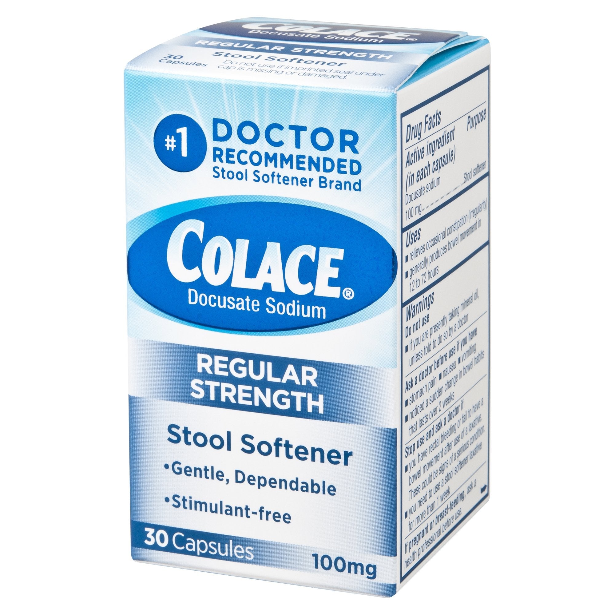 Colace® Docusate Sodium Stool Softener (30 Units)