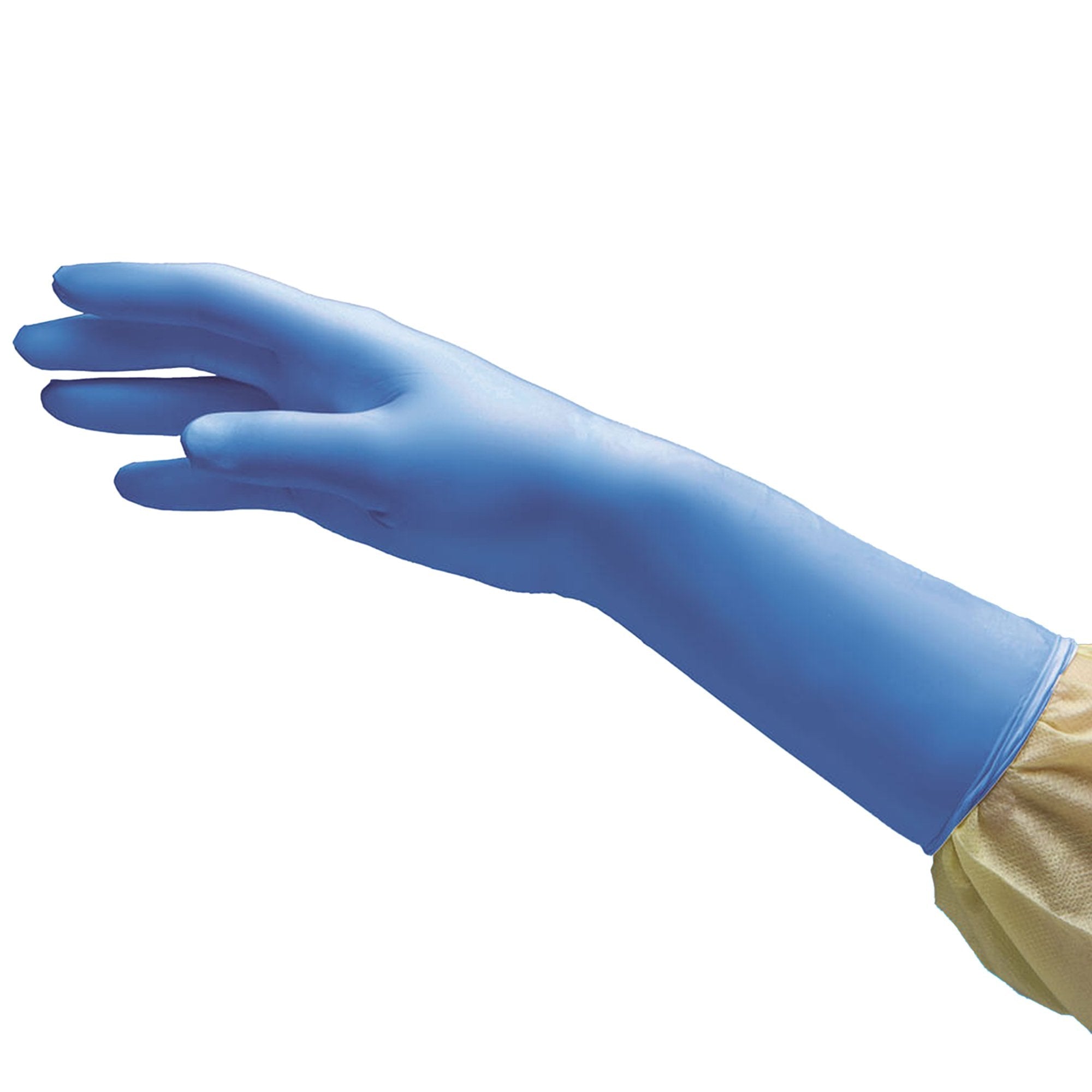 NitriDerm® EC Nitrile Extended Cuff Length Exam Glove, Medium, Blue (50 Units)