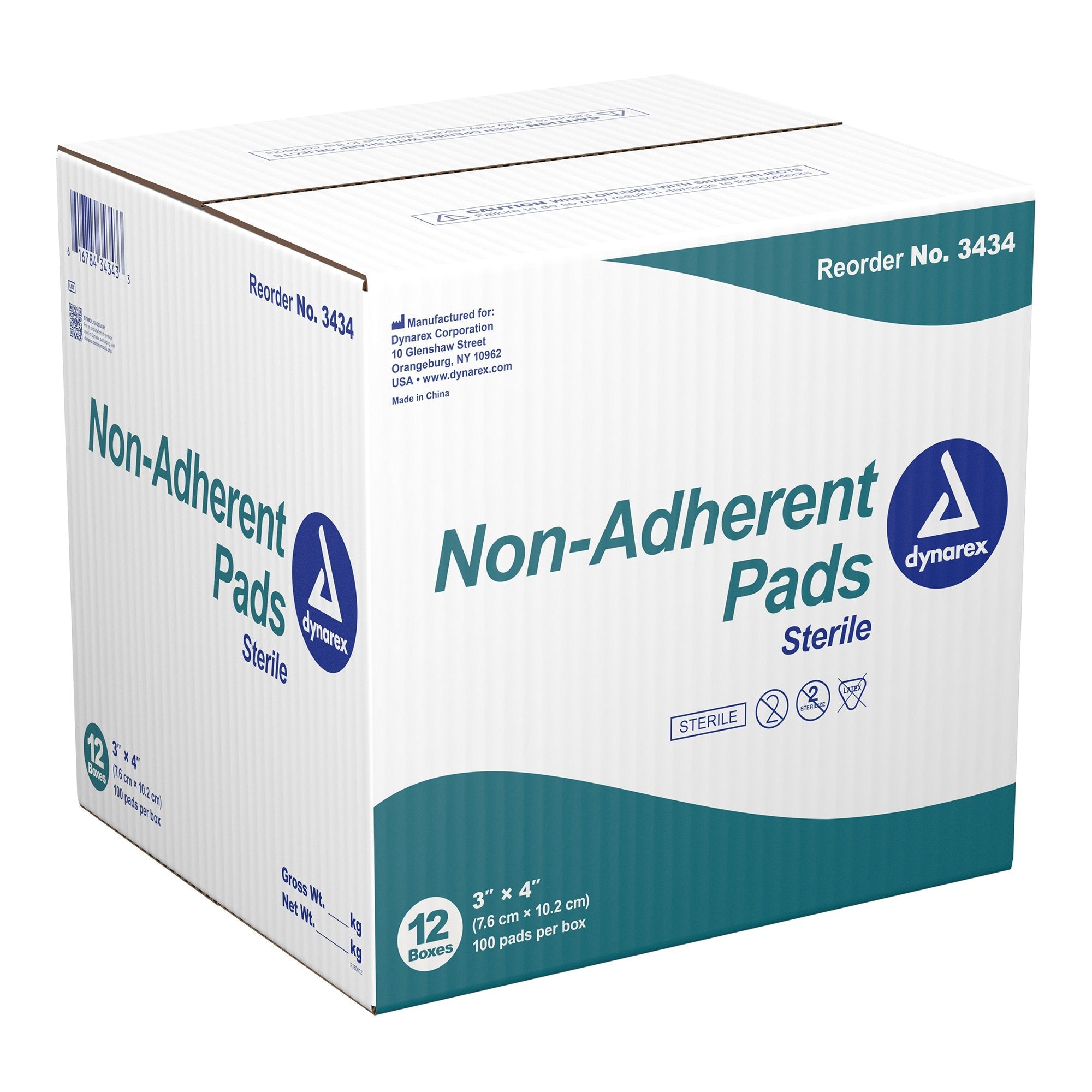 dynarex® Nonadherent Dressing, 3 x 4 Inch (100 Units)