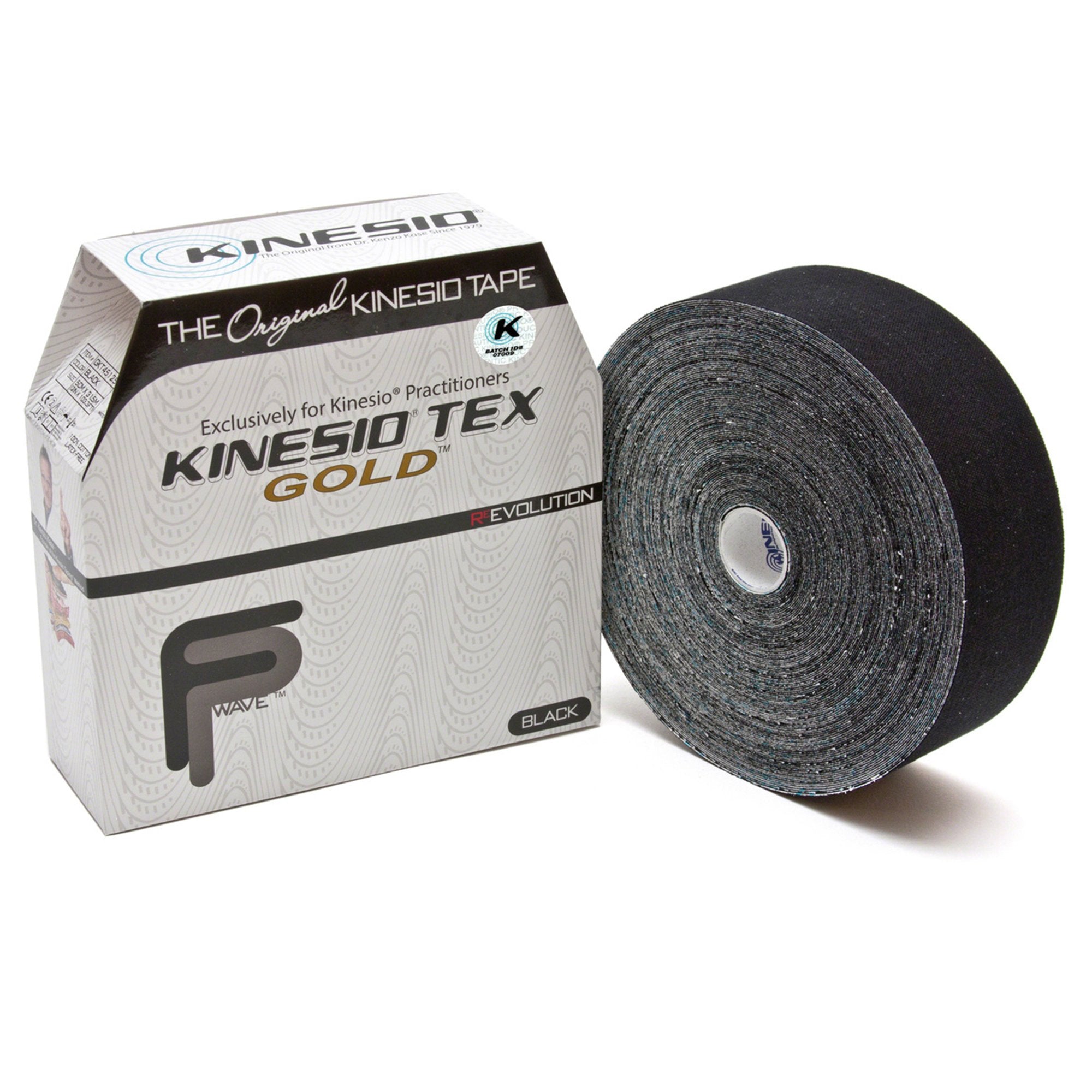 Kinesio® Tex Gold™ Cotton Kinesiology Tape, 2 Inch x 34 Yard, Black (1 Unit)