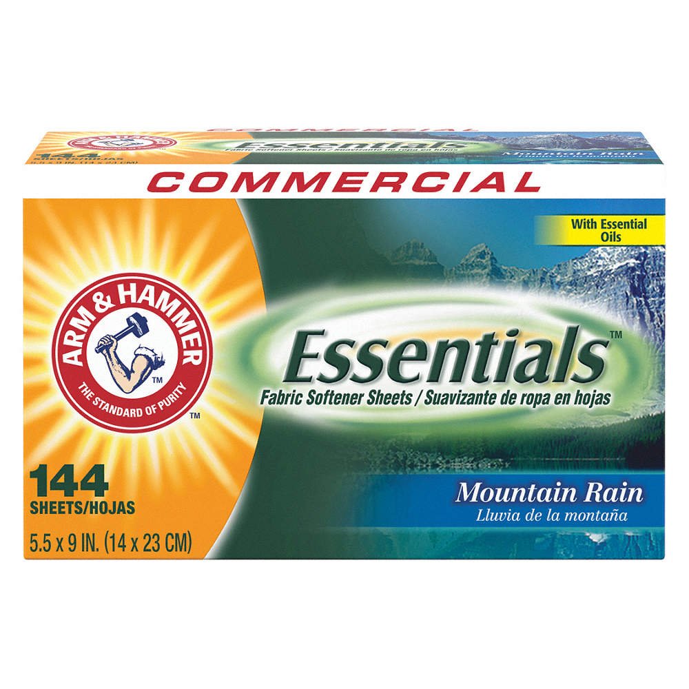 Fabric Softener Arm & Hammer® Essentials® 144 Count Box Sheet Mountain Fresh Scent (864 Units)