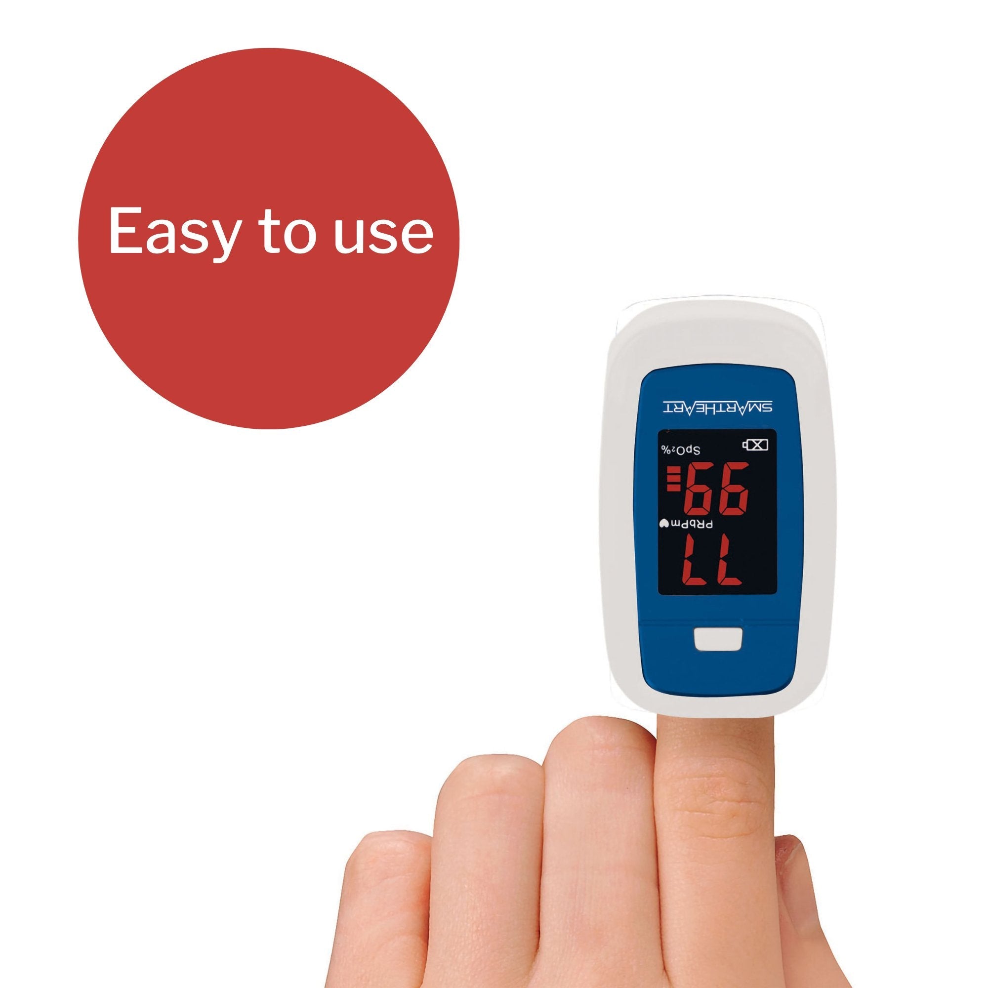 SmartHeart Fingertip Pulse Oximeter for Blood Oxygen Saturation, Economy (48 Units)