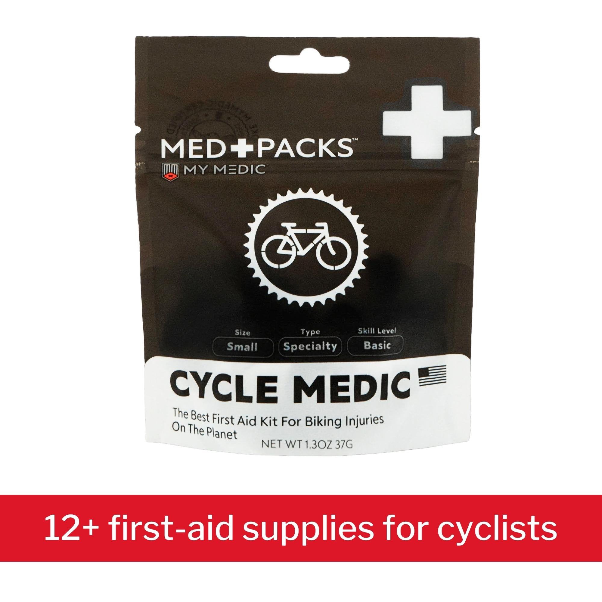 My Medic Med Packs First Aid Kit for Cyclists – Bike Injury Supplies in Portable Pouch (1 Unit)