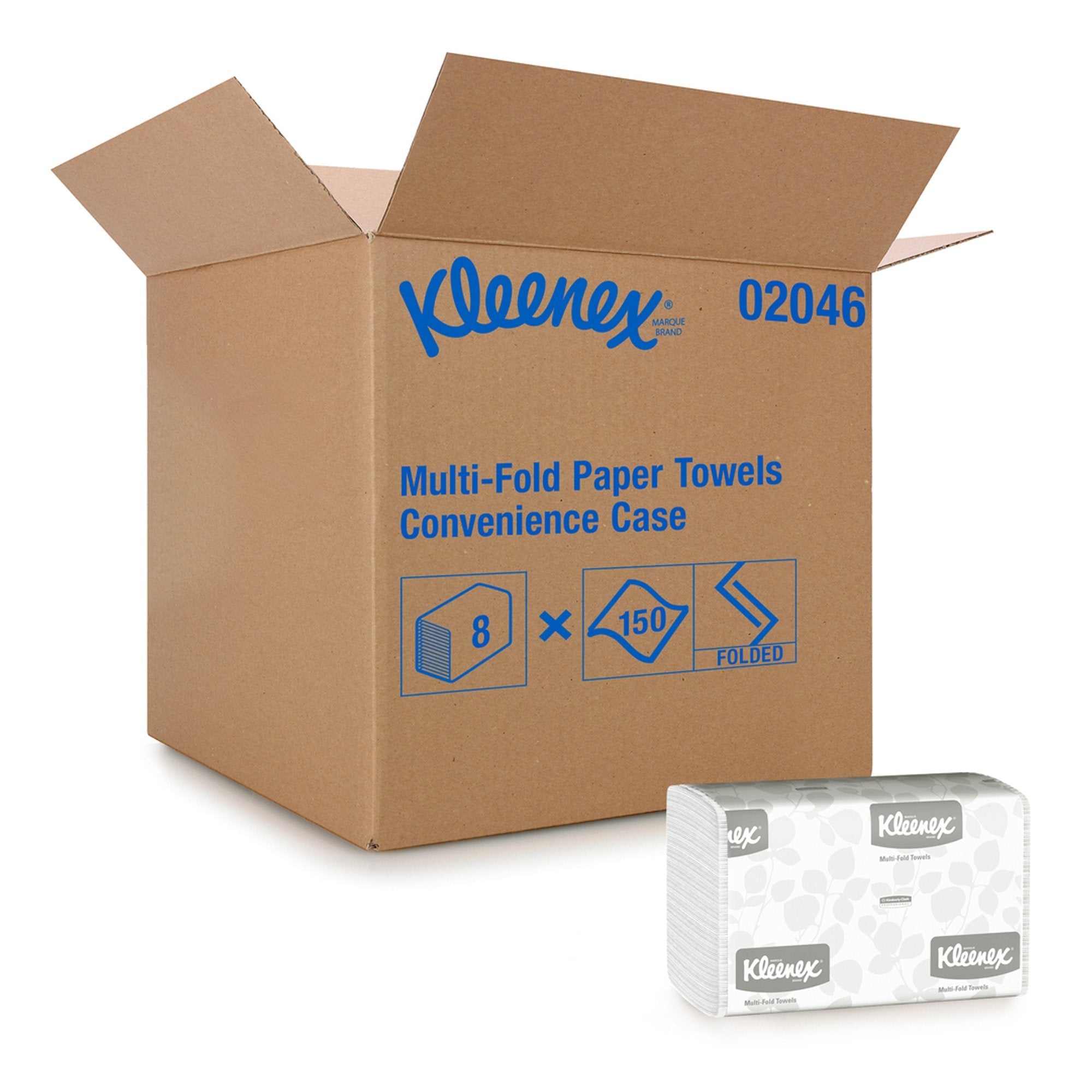 Kleenex® 1-Ply Paper Towel, 150 Sheets per Box, 8 Boxes per Case (8 Units)