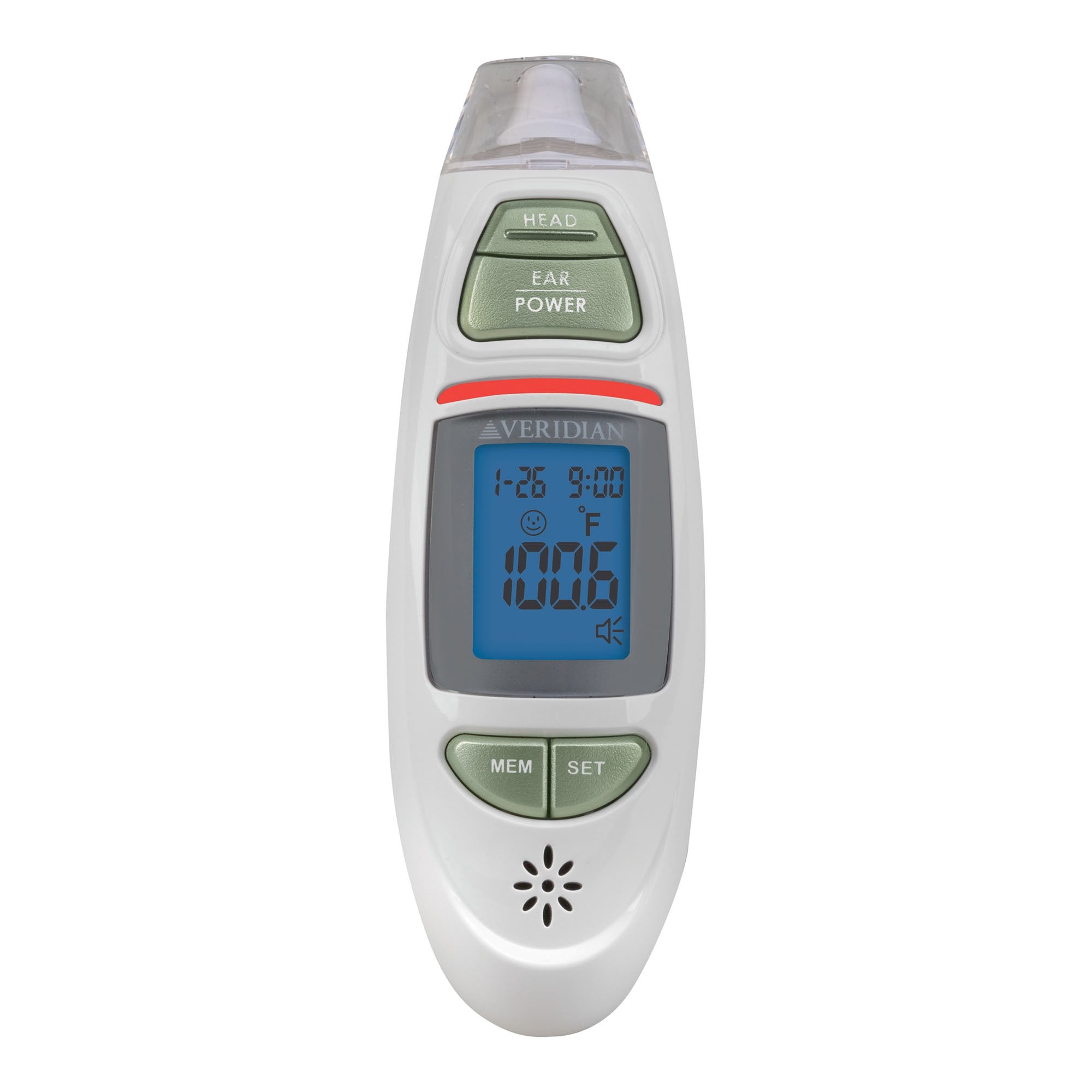 Veridian Infrared Thermometer, Tympanic Ear Digital Talking Thermometer (24 Units)