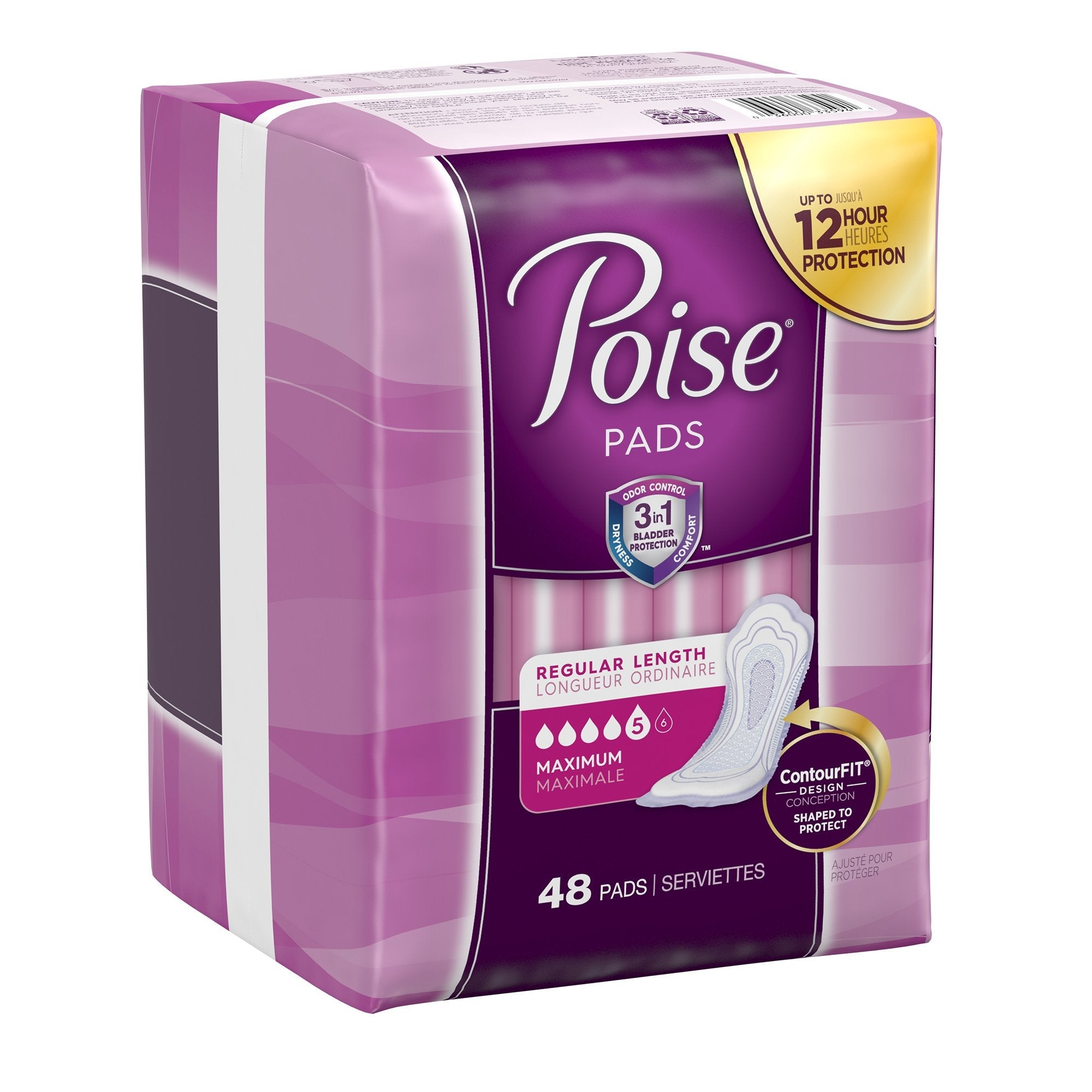 Poise® Maximum Bladder Control Pad, 12.9 Inch Length (48 Units)