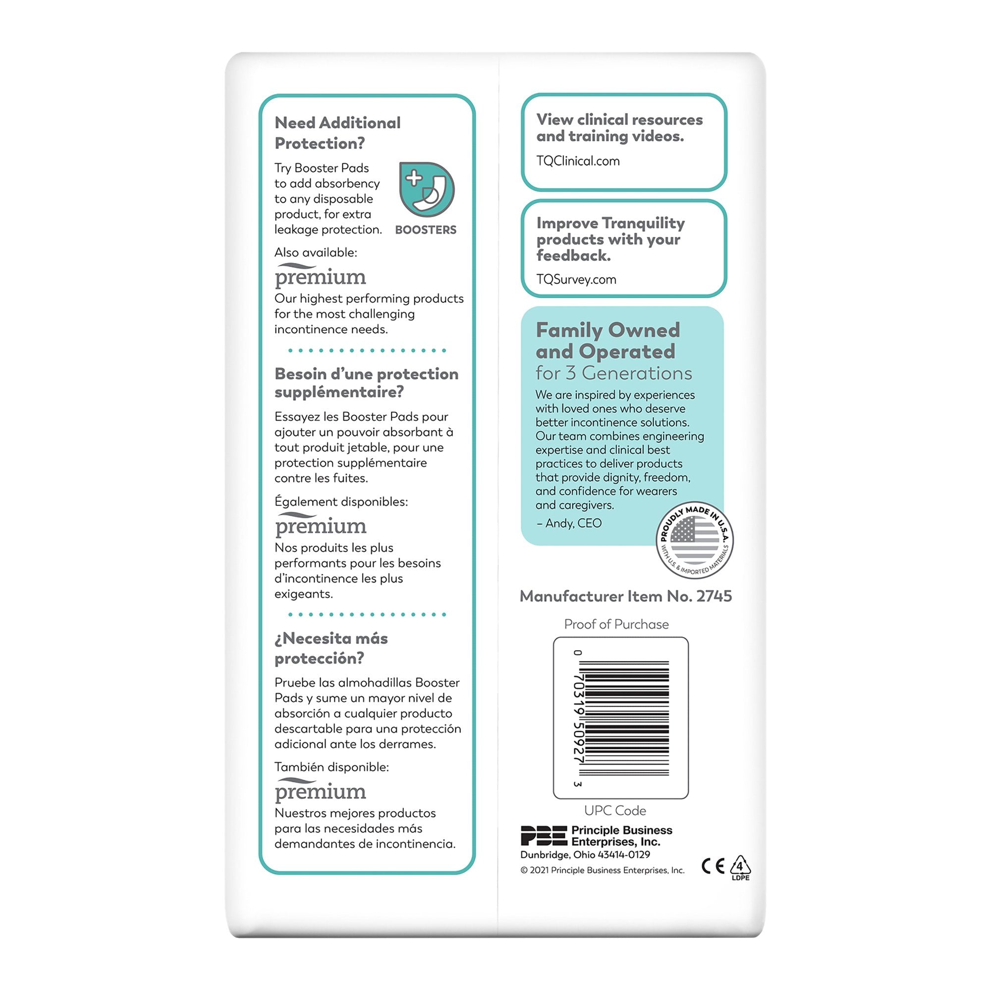 Tranquility® Essential Heavy Incontinence Brief, Medium (12 Units)