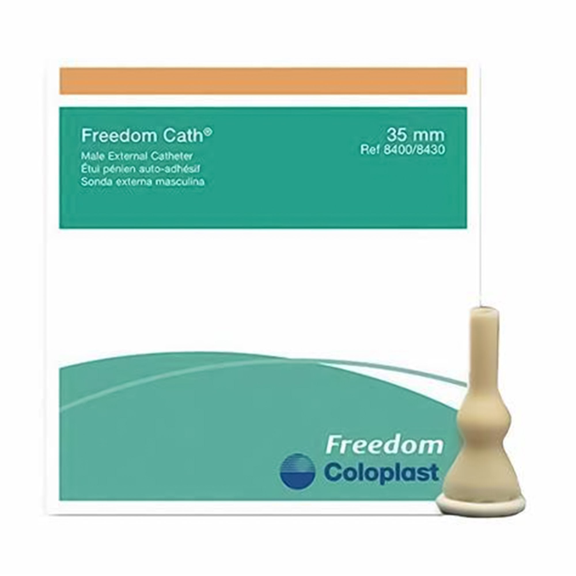 Freedom Cath Male External Catheter, Self-Adhesive, Non-sterile, Large 35 mm (30 Units)