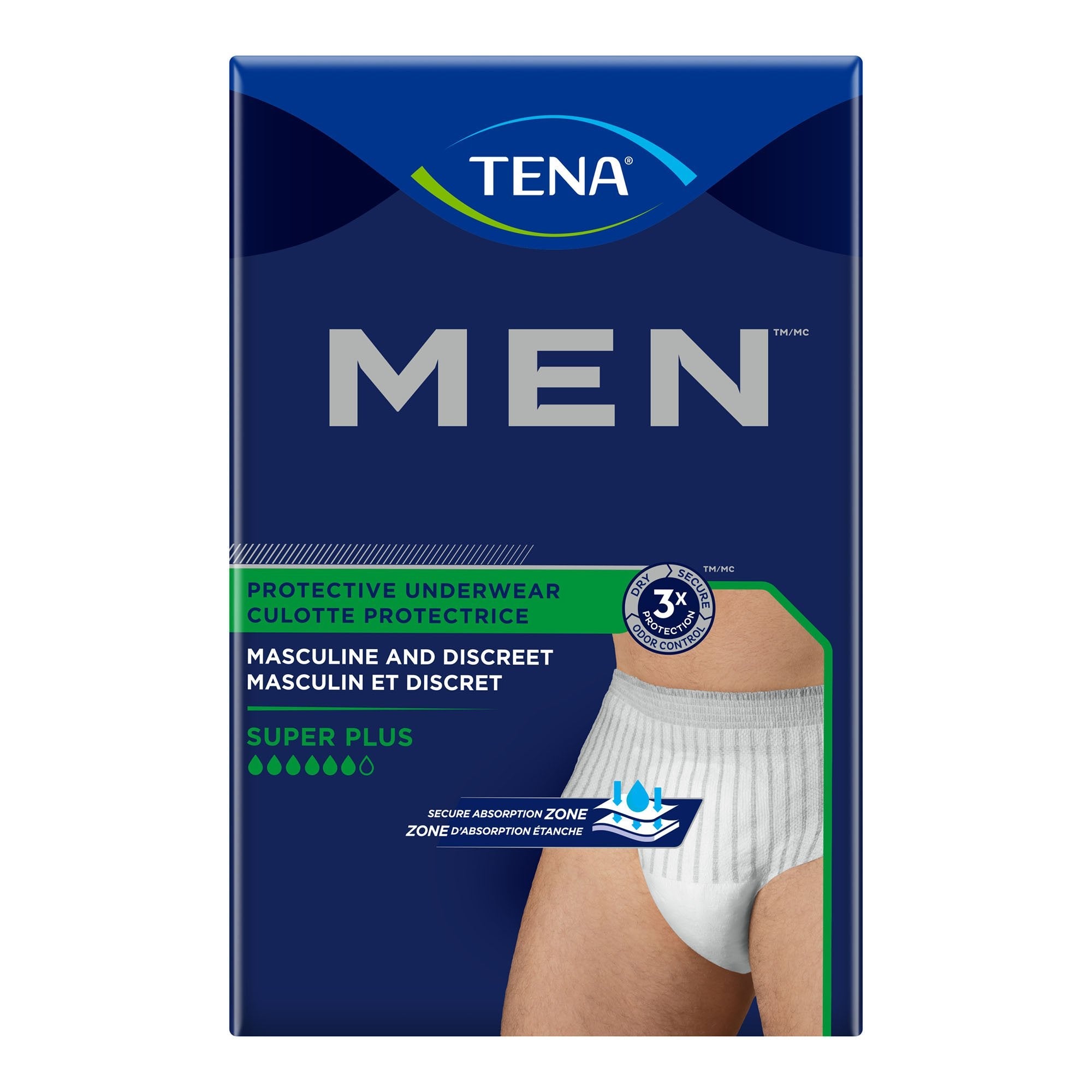 Tena Men Super Plus Absorbent Underwear Small/Medium - 16 Pack