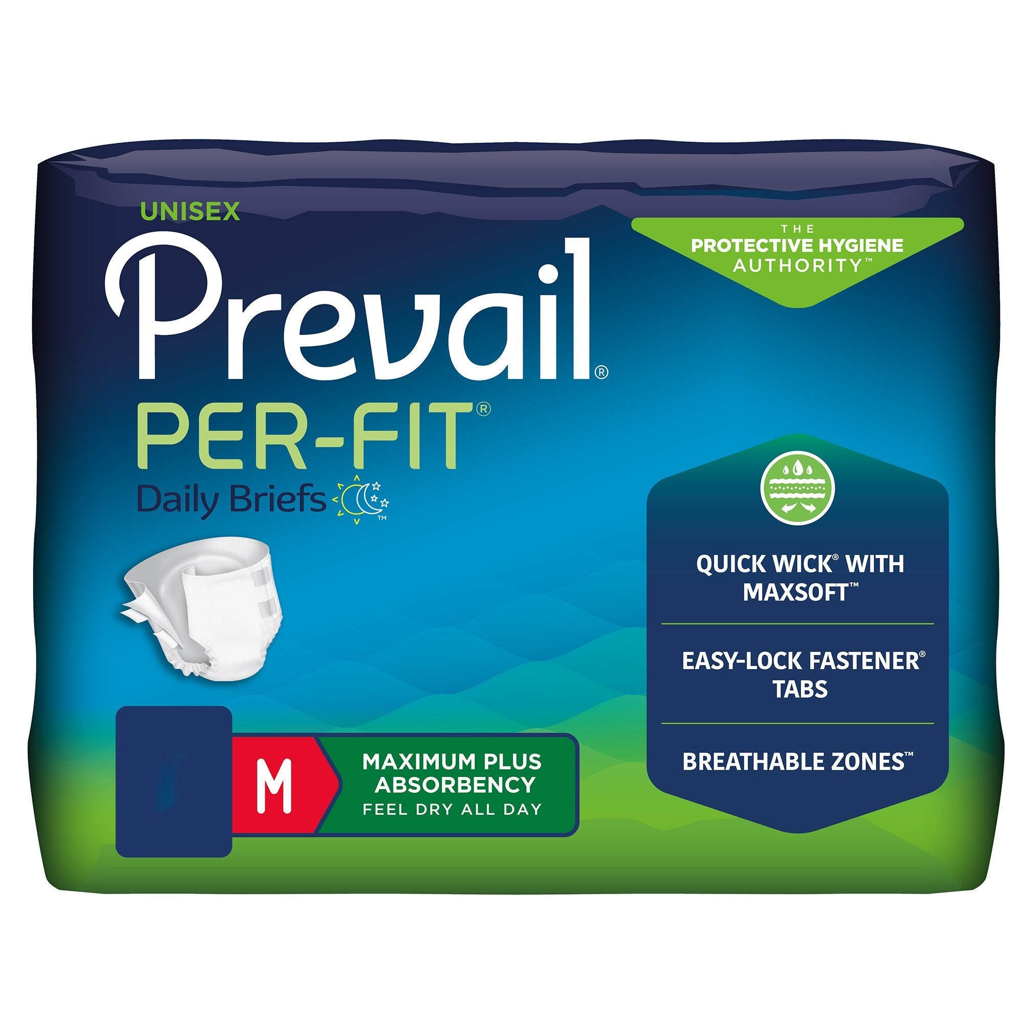 Prevail® Per-Fit® Adult Briefs Maximum Plus Absorbency, Medium (20 Units)