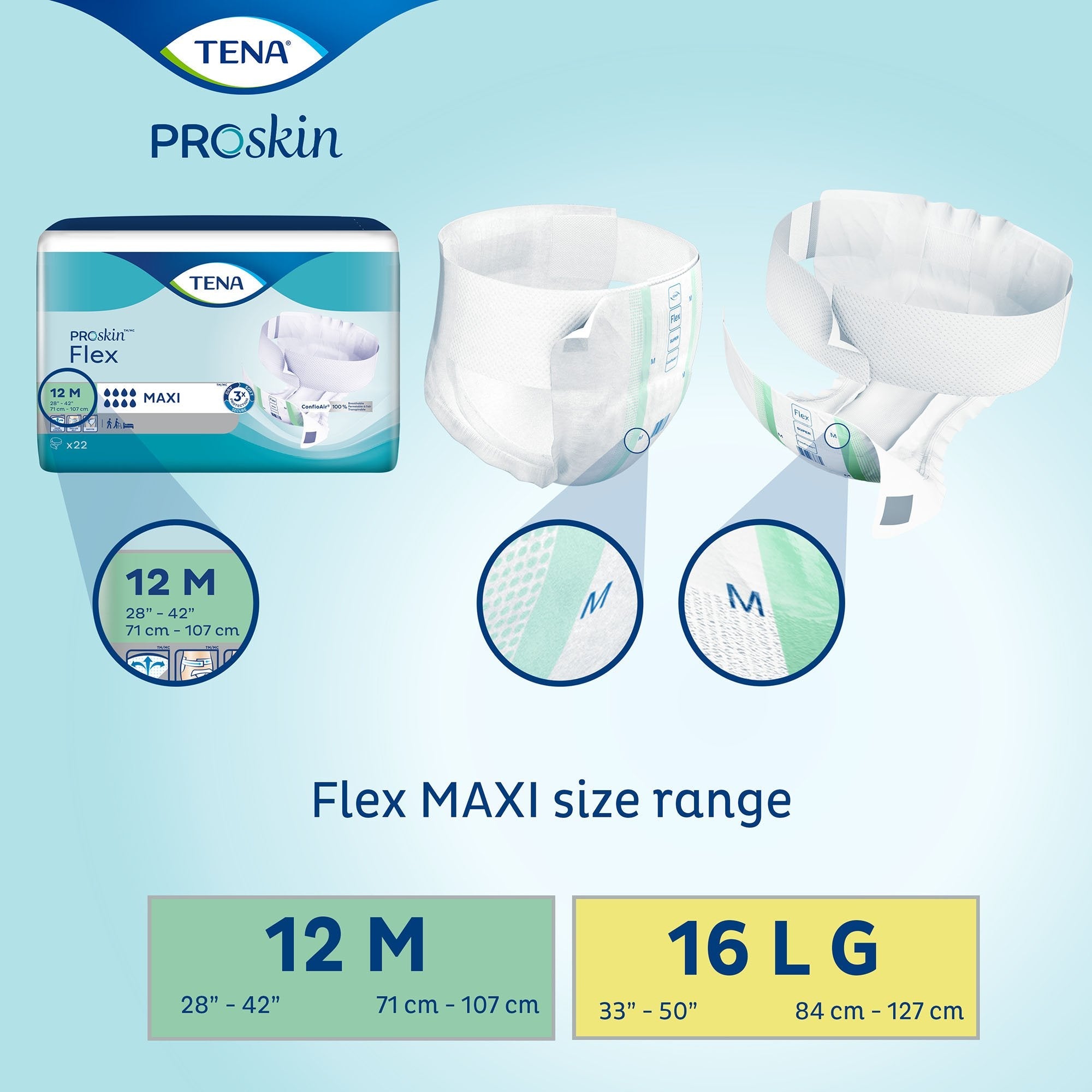 Tena® Flex™ Maxi Incontinence Belted Undergarment, Size 16 (22 Units)