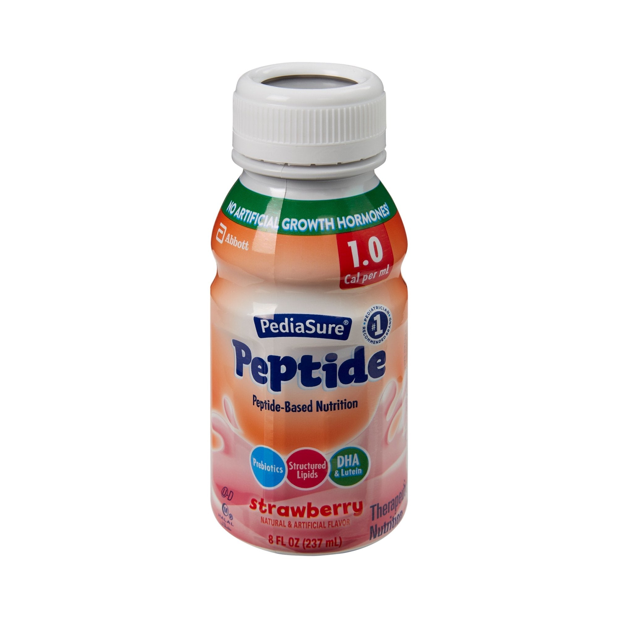 PediaSure® Peptide 1.0 Cal Strawberry Pediatric Oral Supplement, 8 oz. Bottle (24 Units)