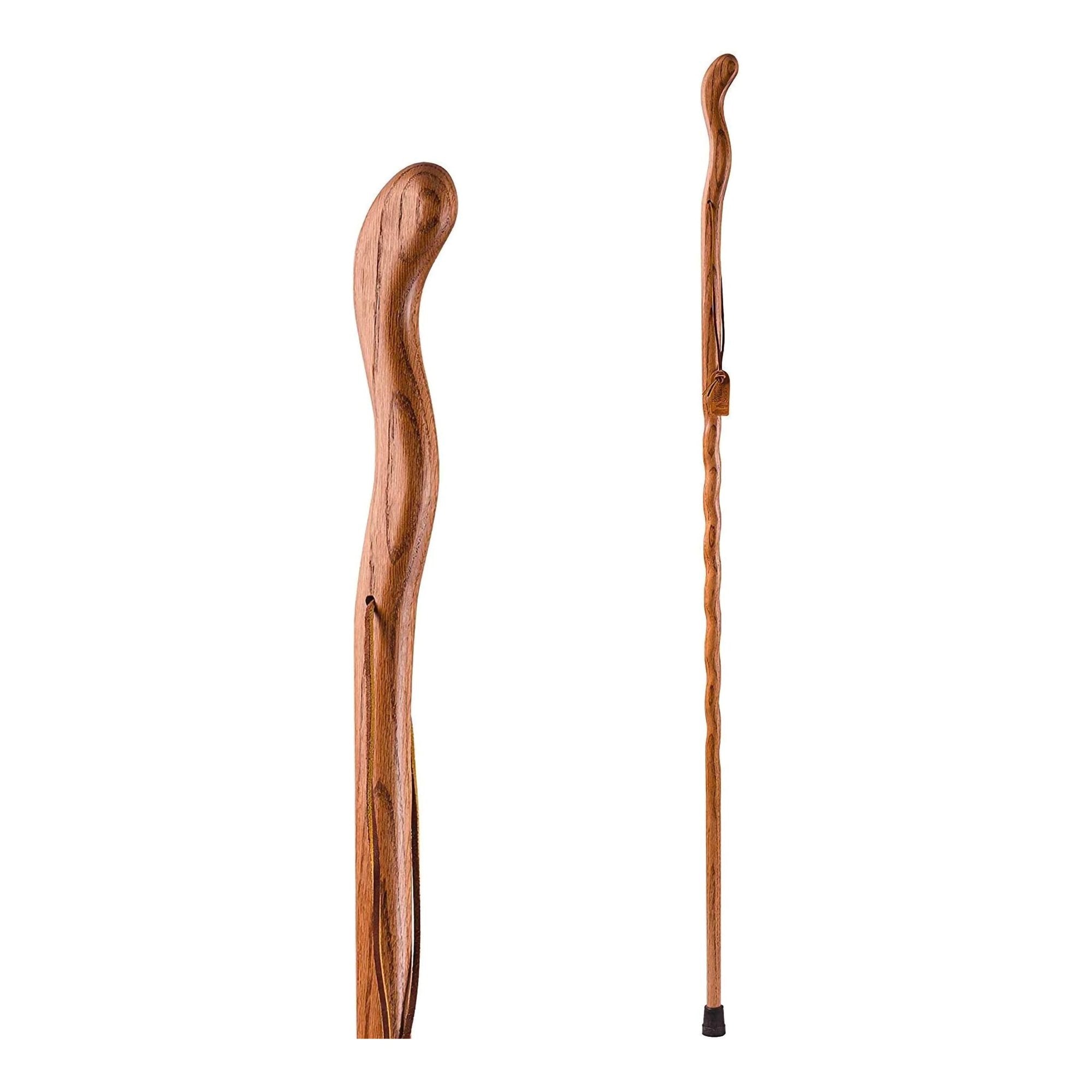 Brazos™ Twisted Oak Ergonomic Fitness Handcrafted Walking Stick, 55-Inch, Red (1 Unit)