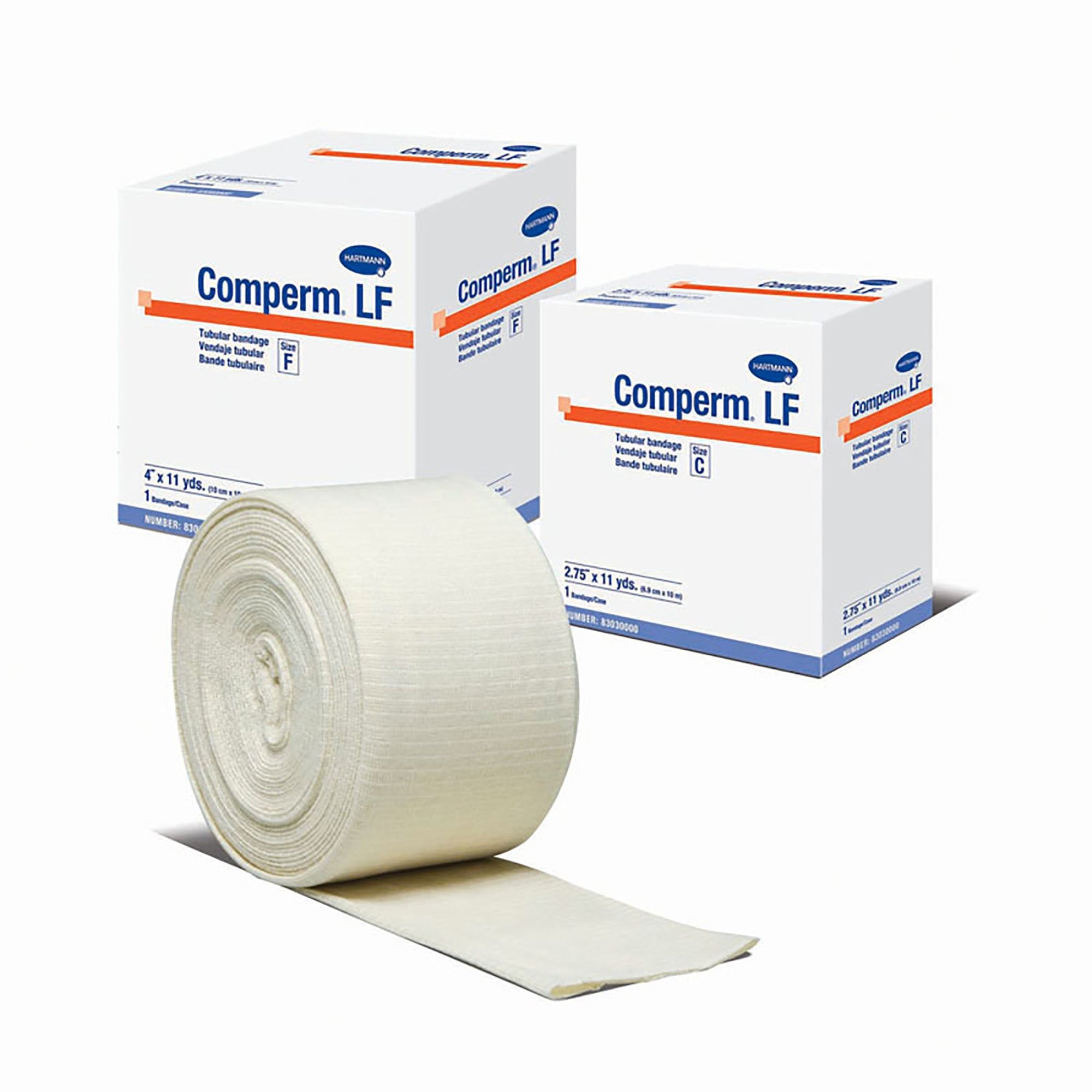 Comperm® LF Pull On Elastic Tubular Support Bandage, 4 Inch x 11 Yard (1 Unit)