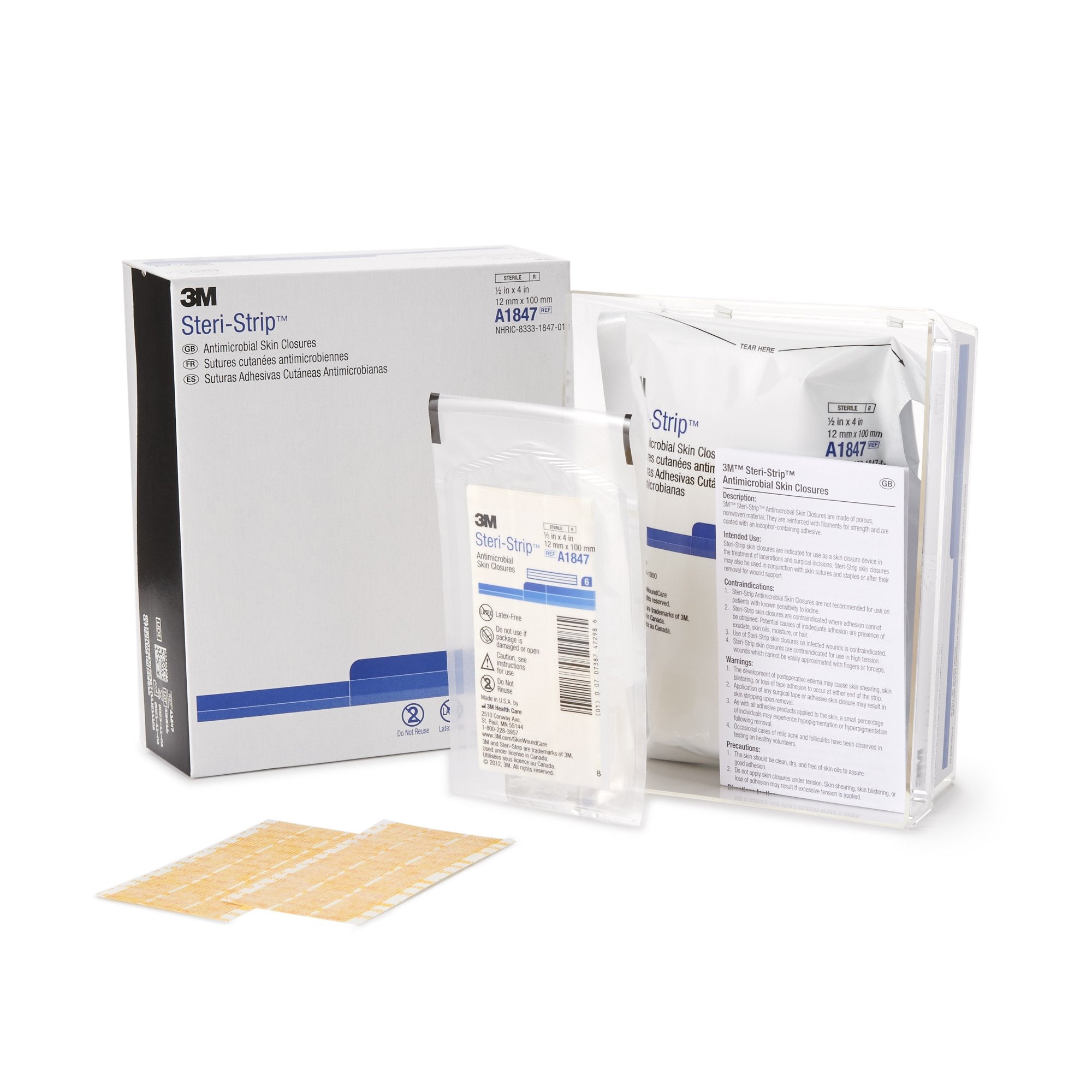 3M™ Steri-Strip™ Antimicrobial Skin Closure Strip (50 Units)