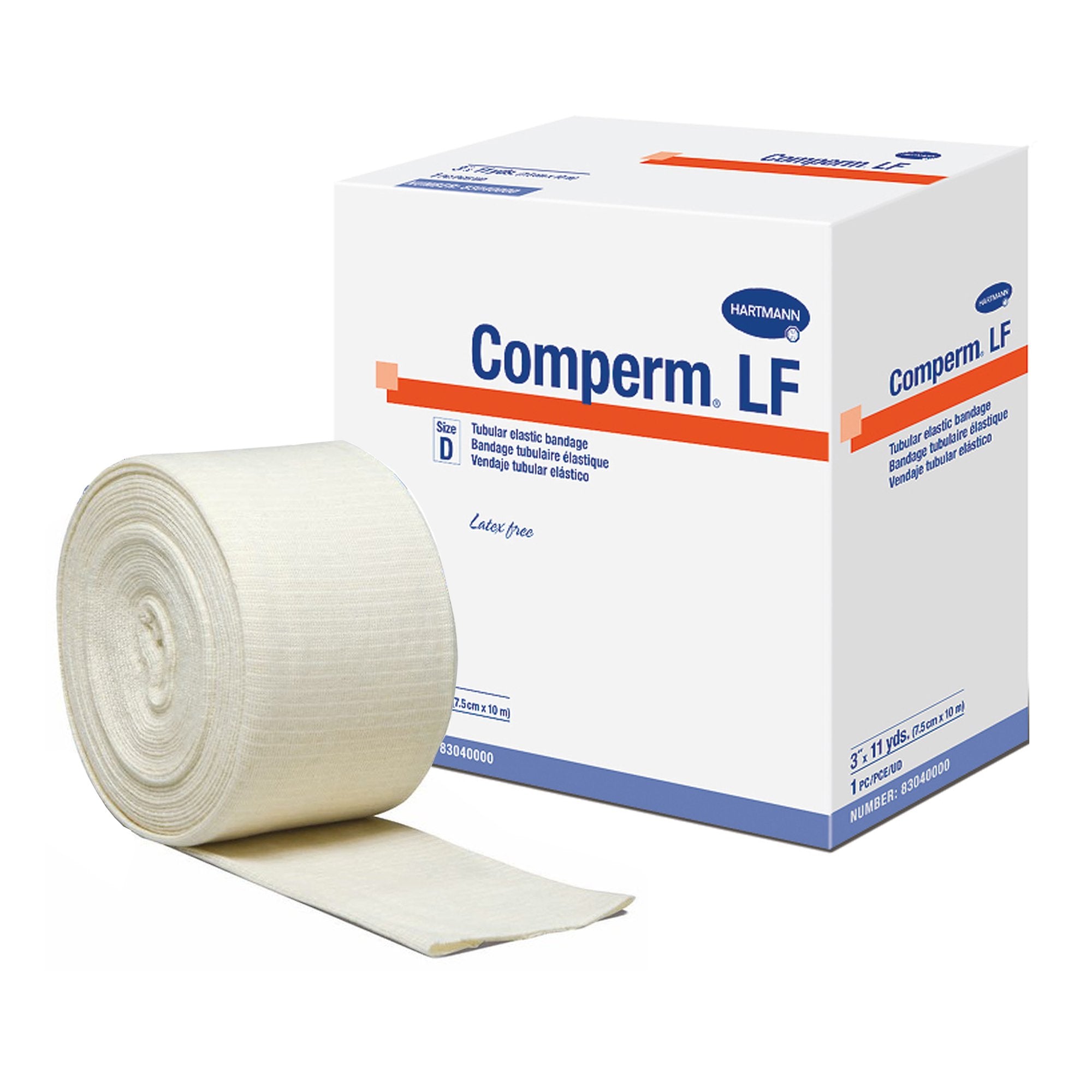 Comperm® LF Pull On Elastic Tubular Support Bandage, 3 Inch x 11 Yard (1 Unit)