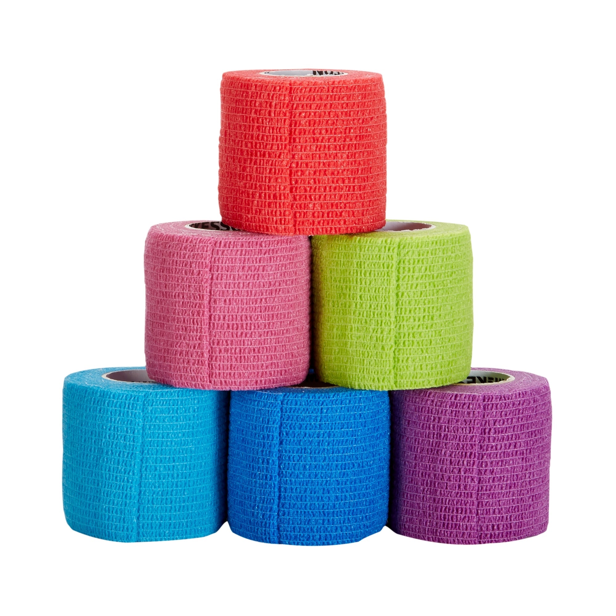 McKesson Cohesive Bandages 2"x5yd, Self-Adherent, Multi-Color, 6-Pack