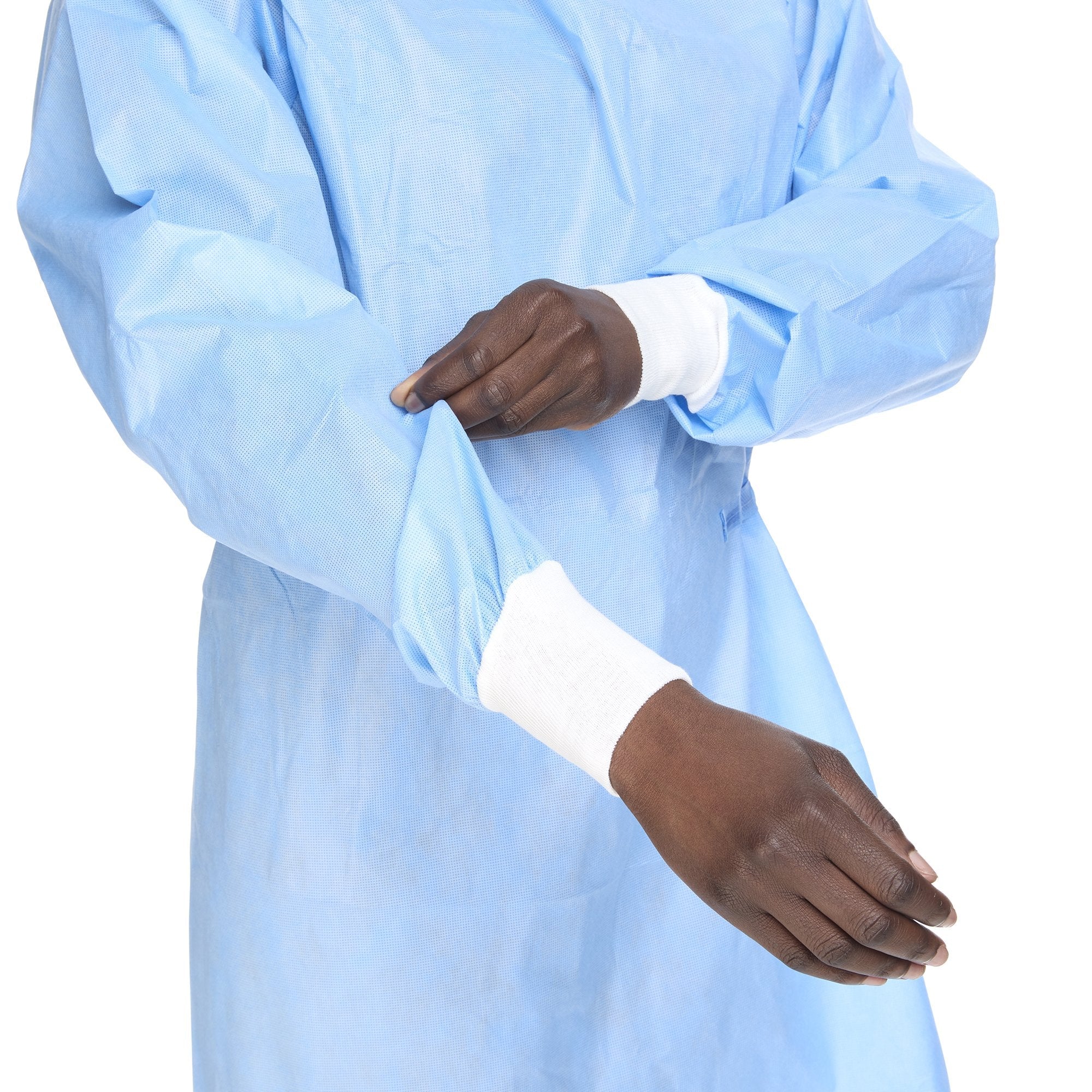 Halyard Basics Non-Reinforced Surgical Gown with Towel, Large, Blue (20 Units)