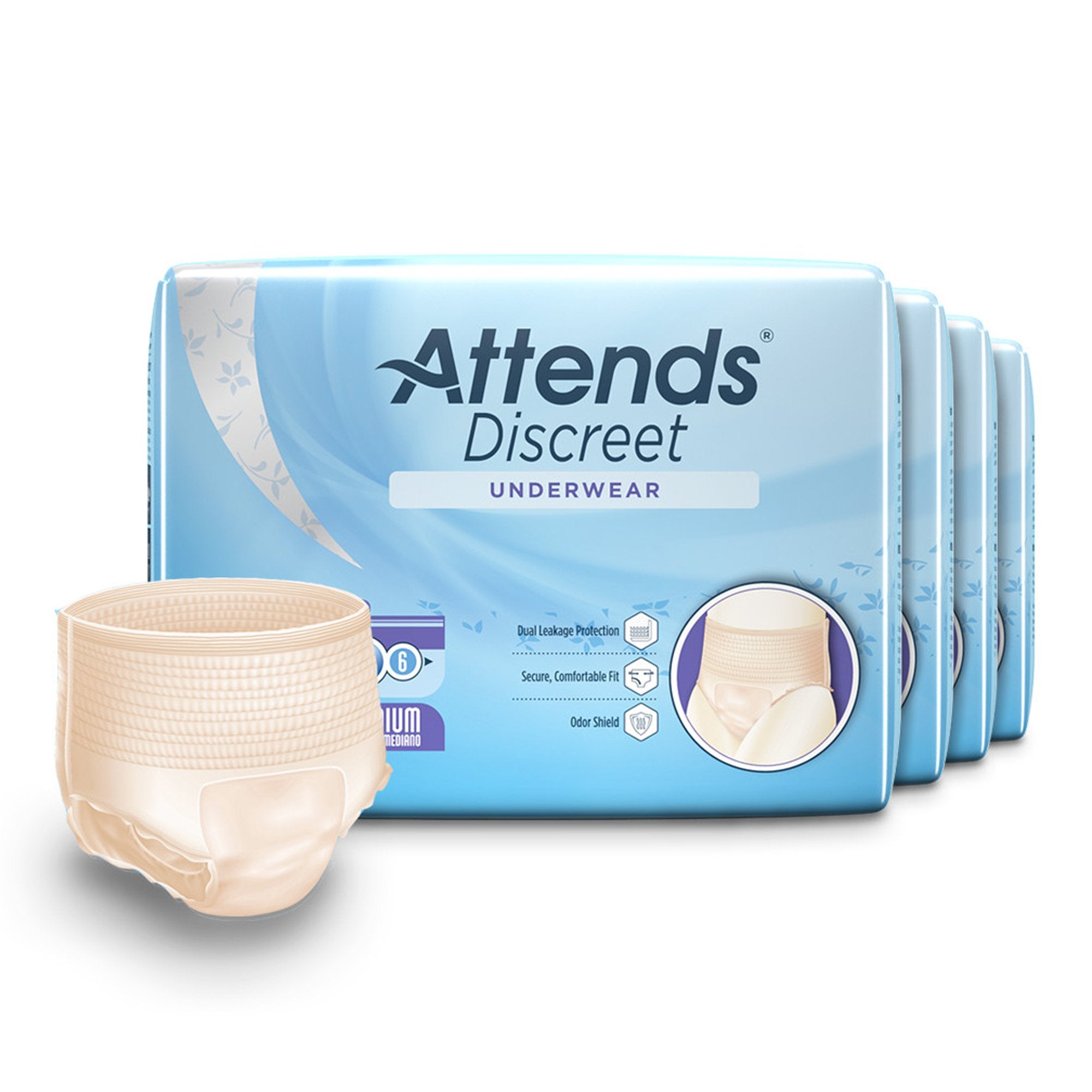 Attends® Discreet Women's Underwear, Level 5, Medium (20 Units)