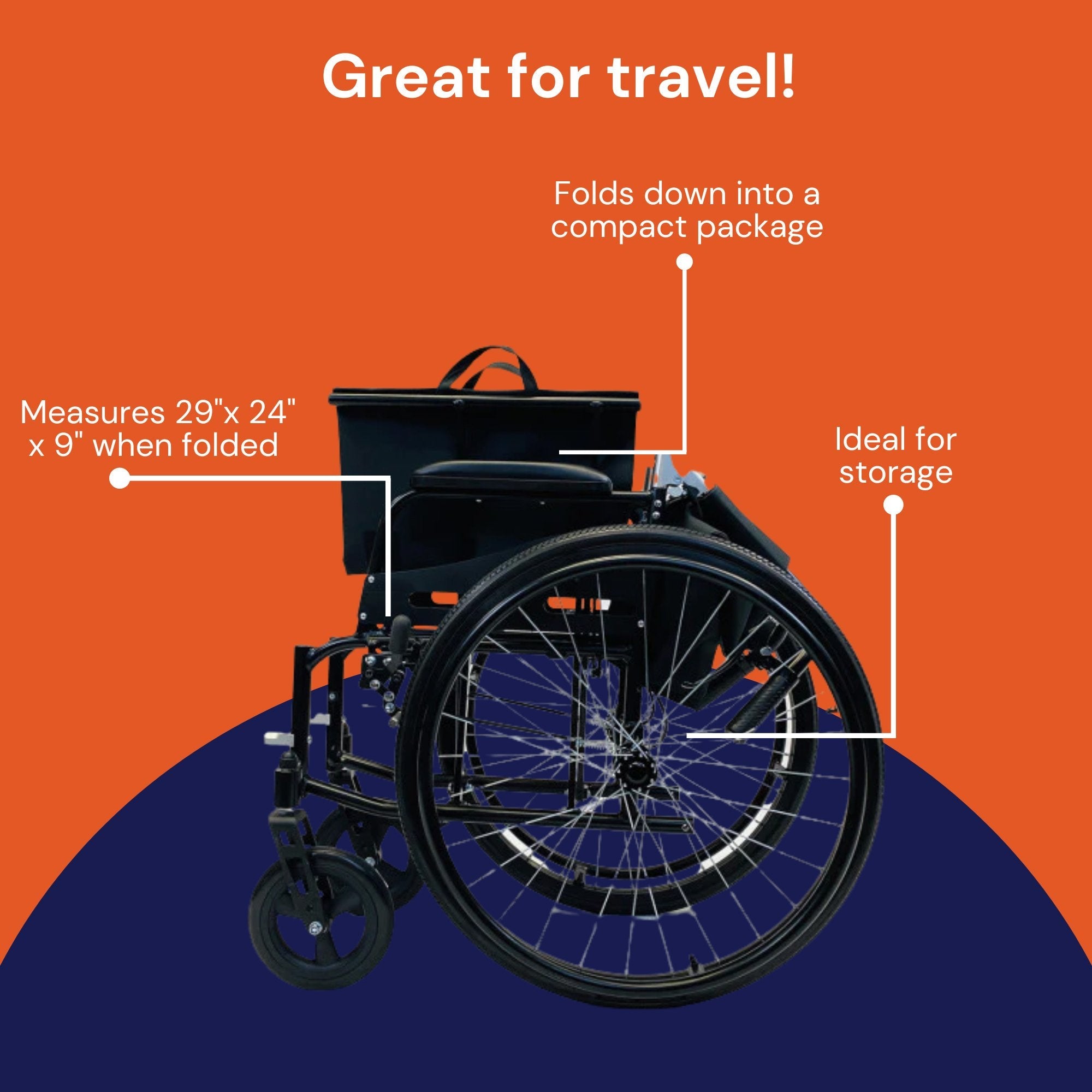 Feather Lightweight Wheelchair (1 Unit)