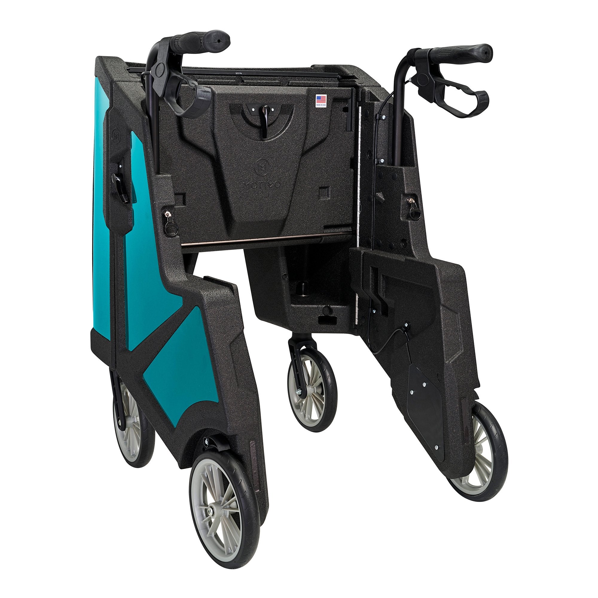 Tour Four-Wheel Rollator, 31 to 37 Inch Handle Height, Ocean Teal (1 Unit)