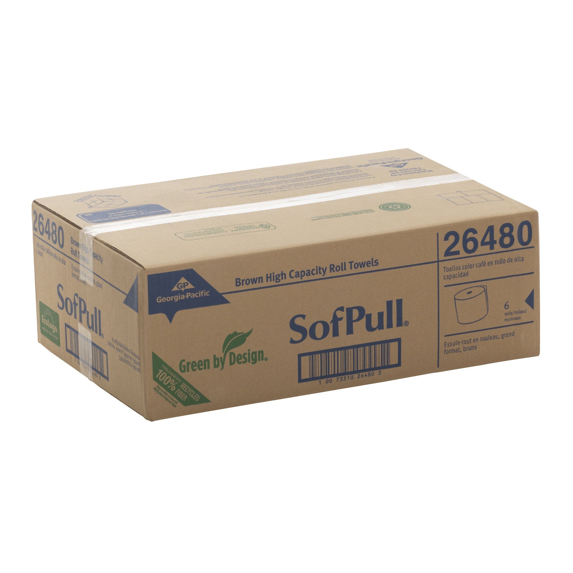 SofPull® Paper Towel, 7-7/8 Inch x 1000 Foot, 6 Rolls per Case (6 Units)