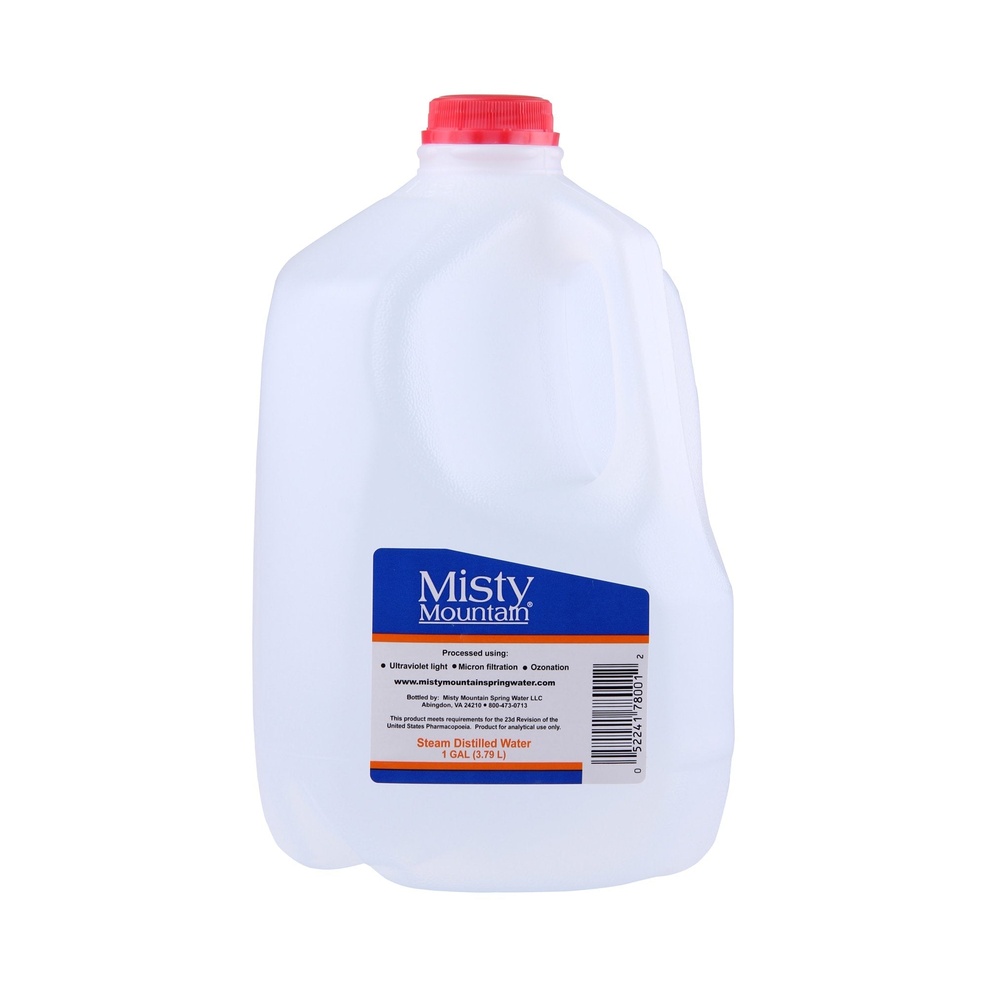 Misty Mountain® Pure Distilled Water - 1 Gallon Jug for Drinking & Appliances