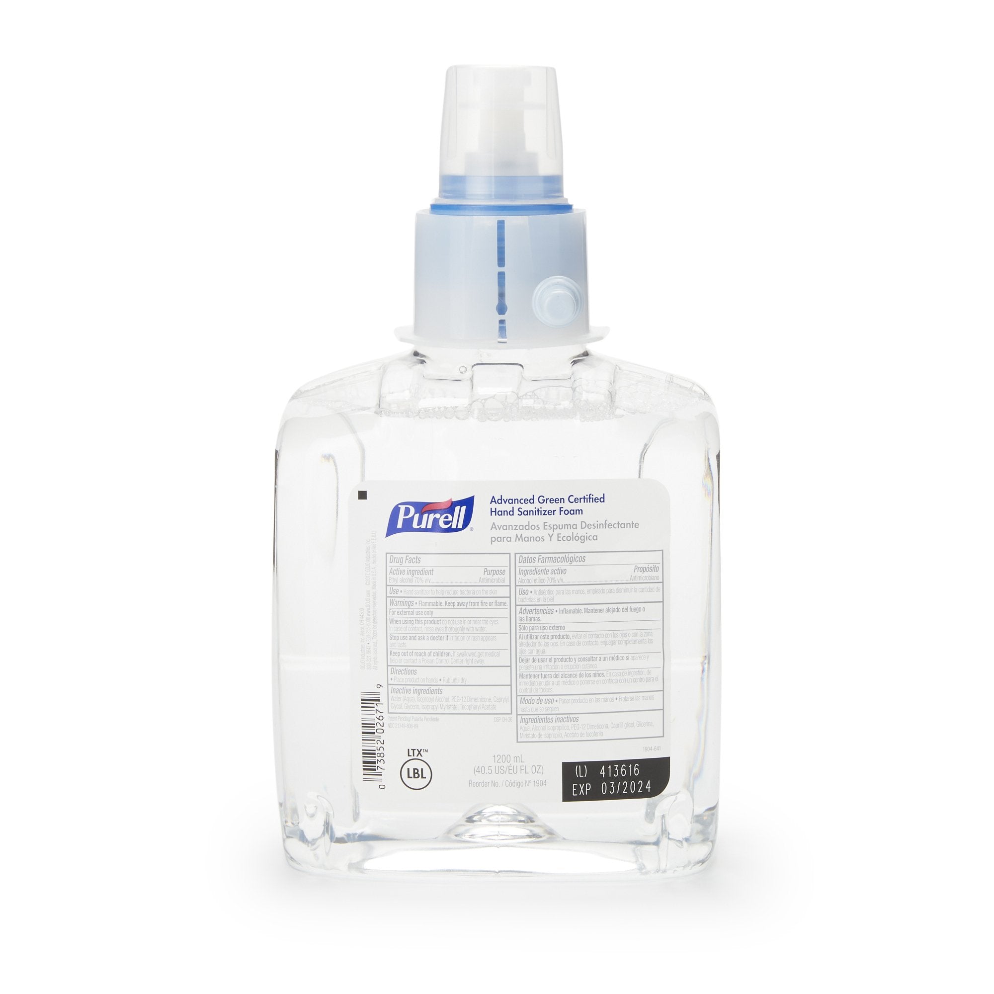 Purell® Advanced Foaming Hand Sanitizer 1200 mL Dispenser Refill Bottle (2 Units)