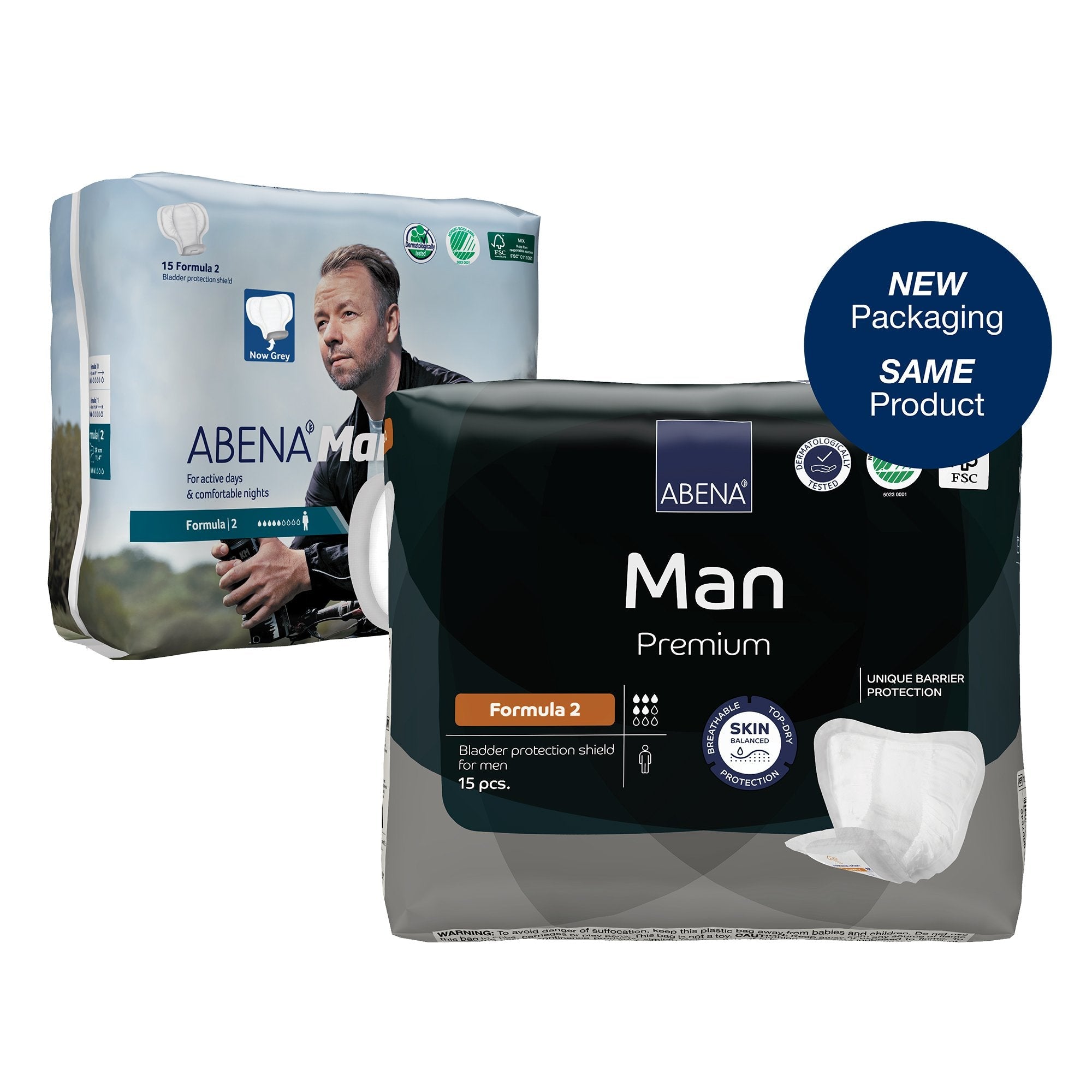 Abena® Man Premium Bladder Protection Shield, Formula 2 (15 Units)