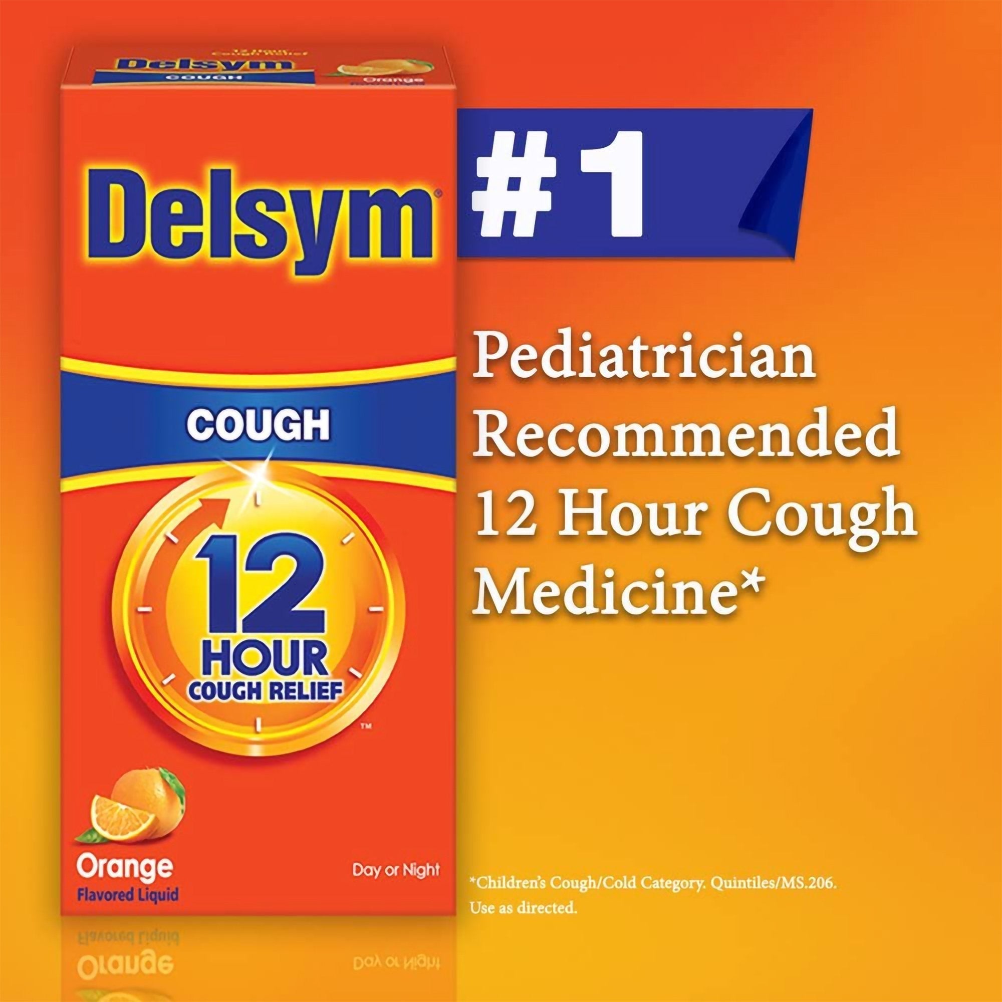 Delsym® 12 Hour Cough Relief, Orange Flavor (1 Unit)