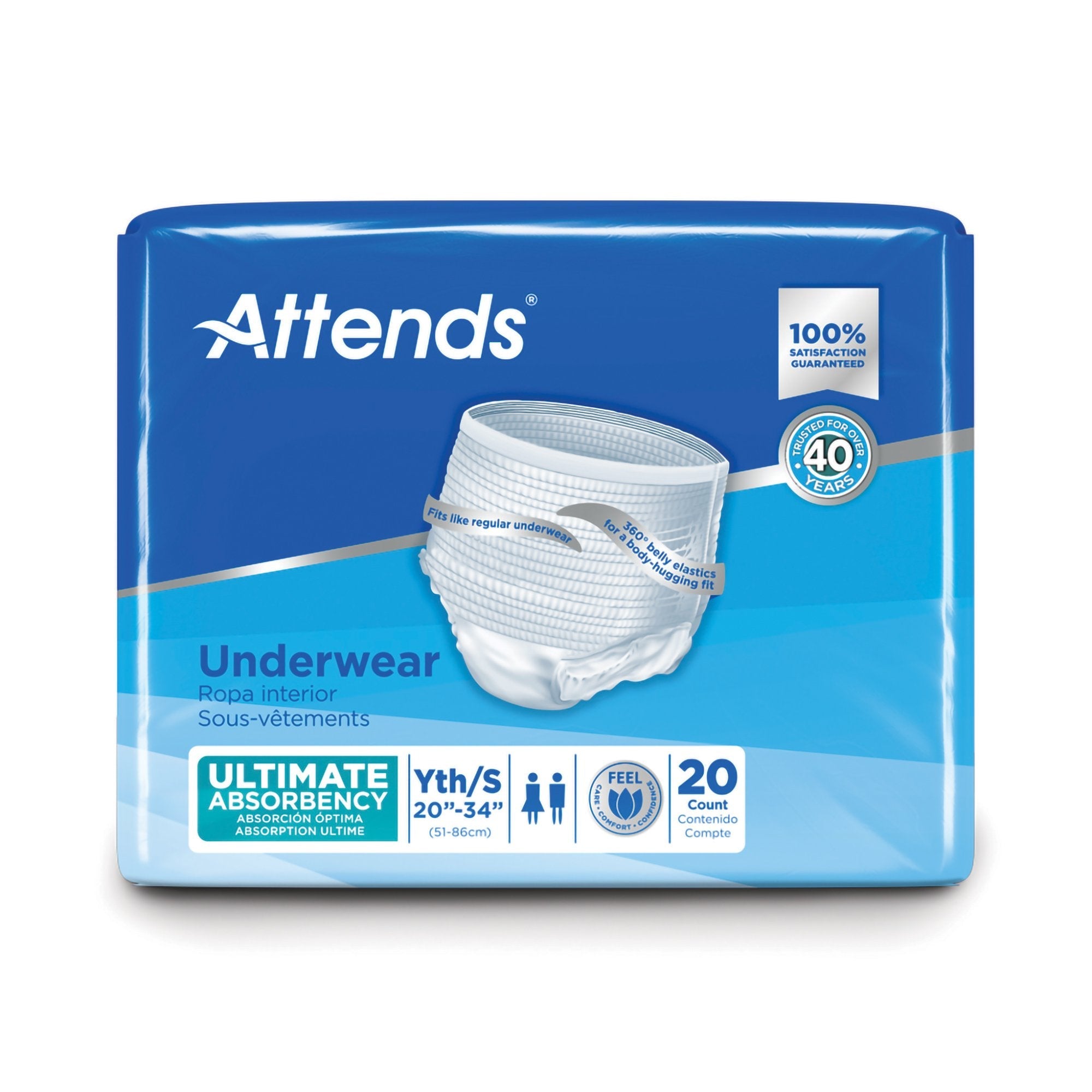 Attends® Advanced Underwear, Youth / Small (20 Units)