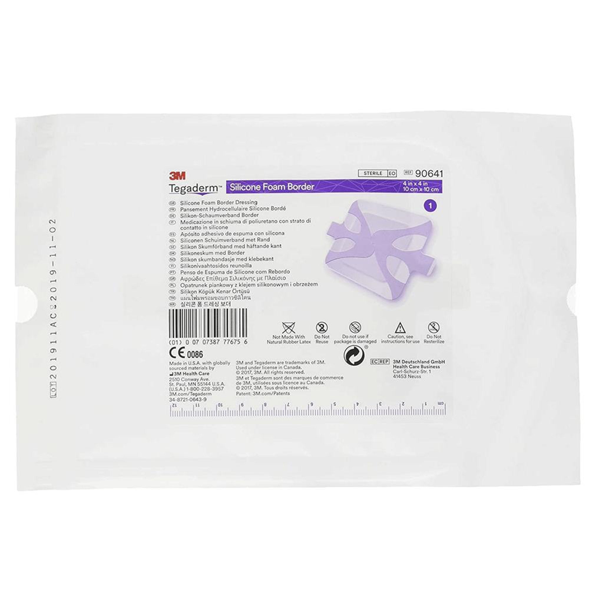 3M™ Tegaderm™ Silicone Foam Dressing, 2 x 2 Inch (10 Units)