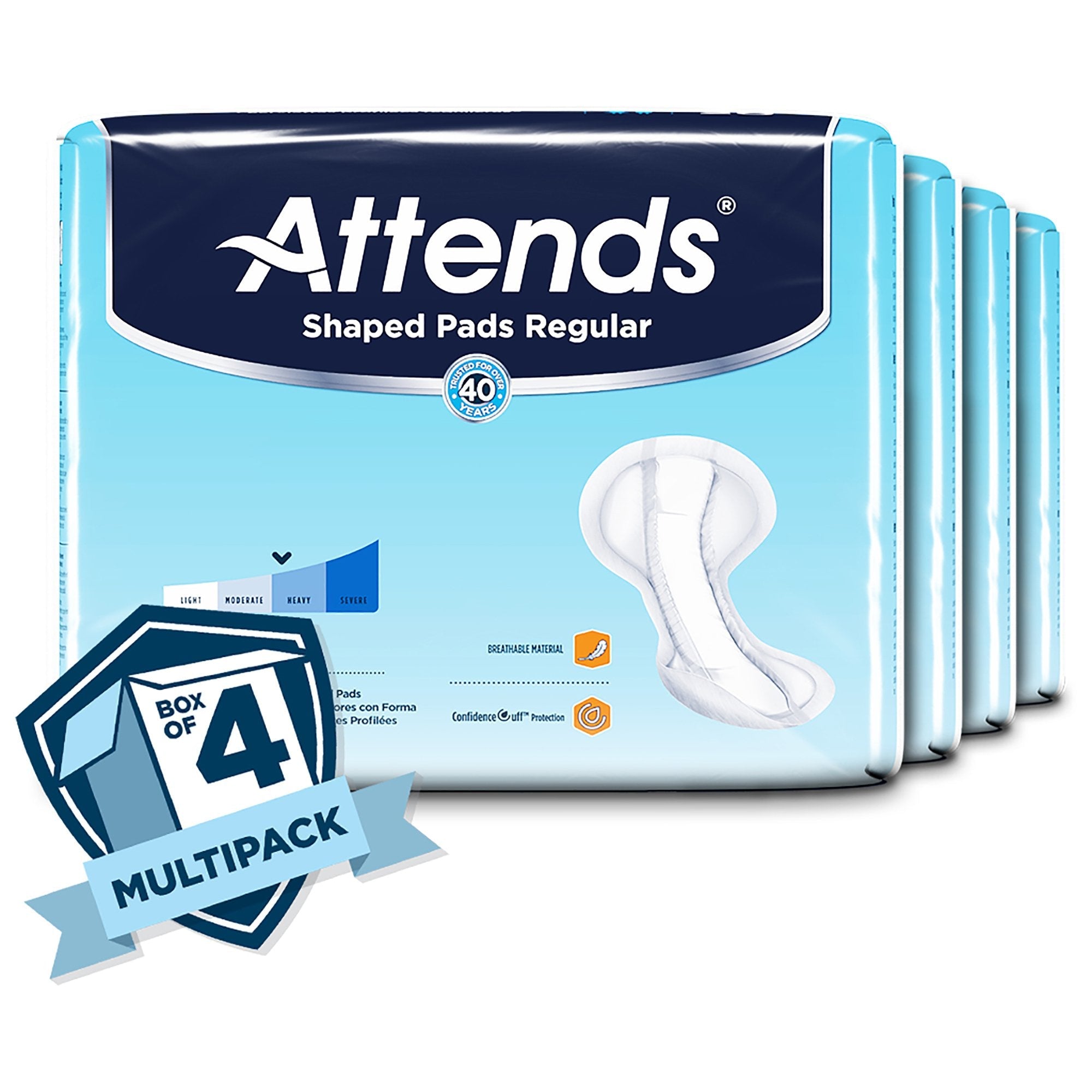 Attends® Shaped Bladder Control Pads, Regular (20 Units)