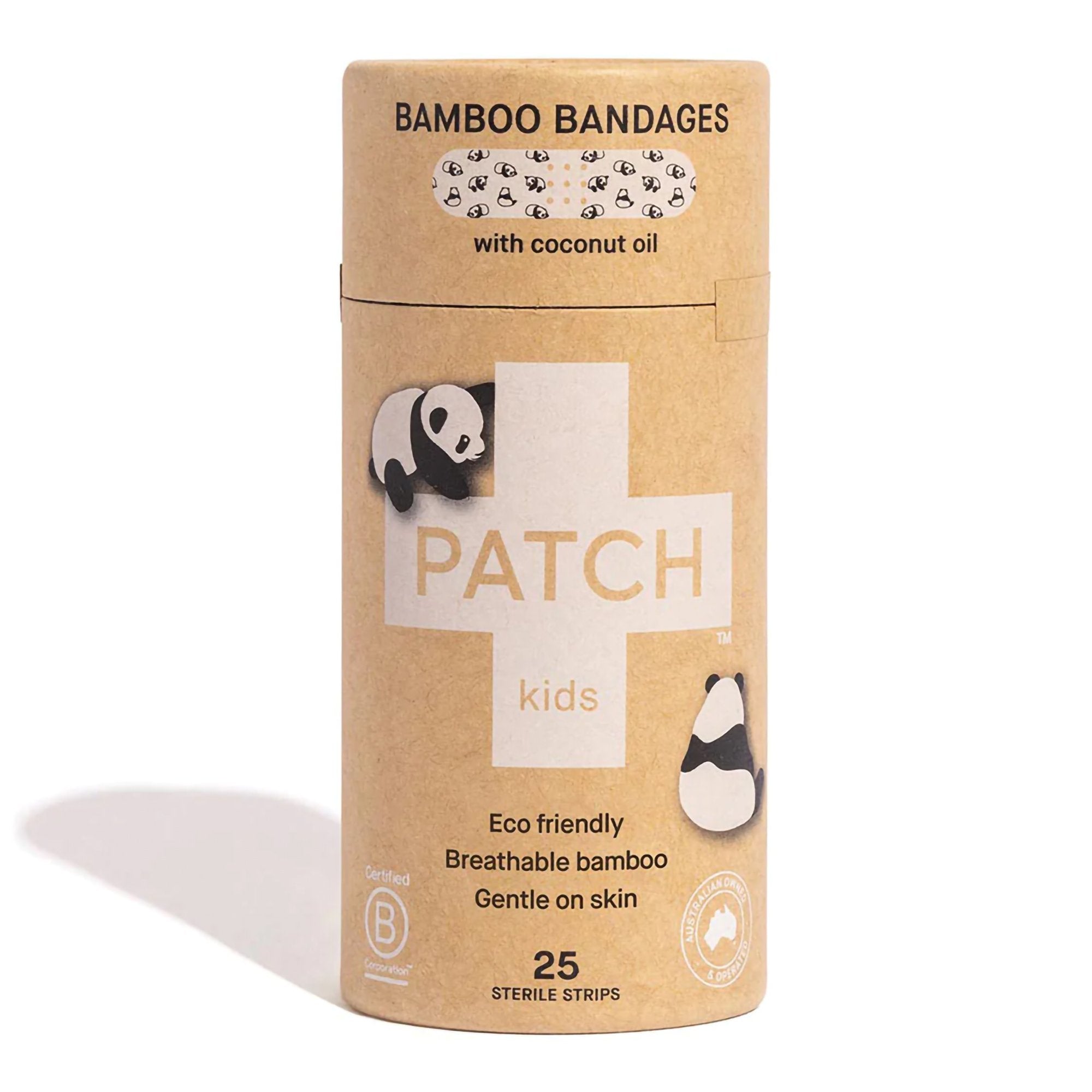 Patch™ Kids (Panda Design) Adhesive Strip with Coconut Oil, 3/4 x 3 Inch (1 Unit)