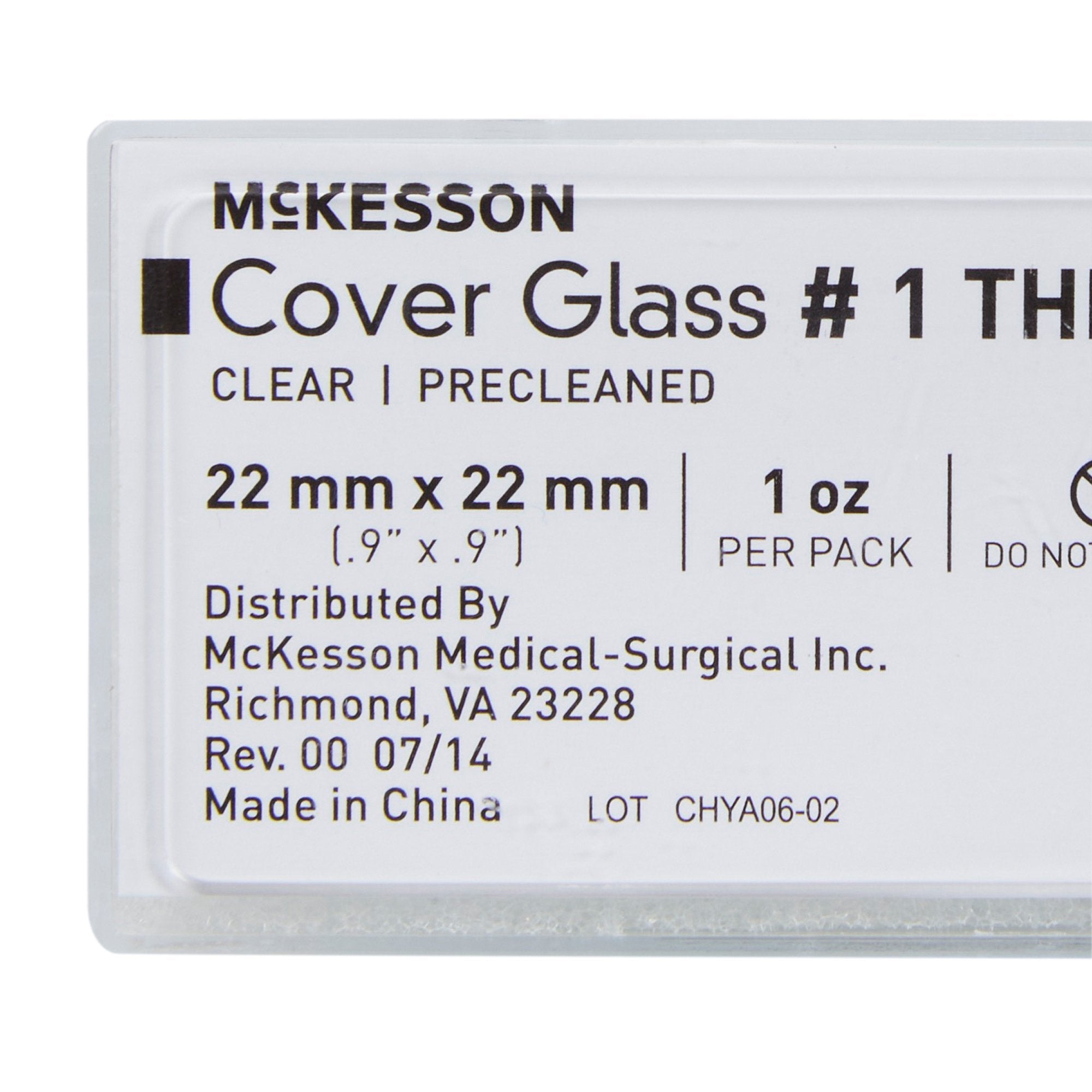 McKesson Cover Glass, 22 x 22 mm (1 Unit)