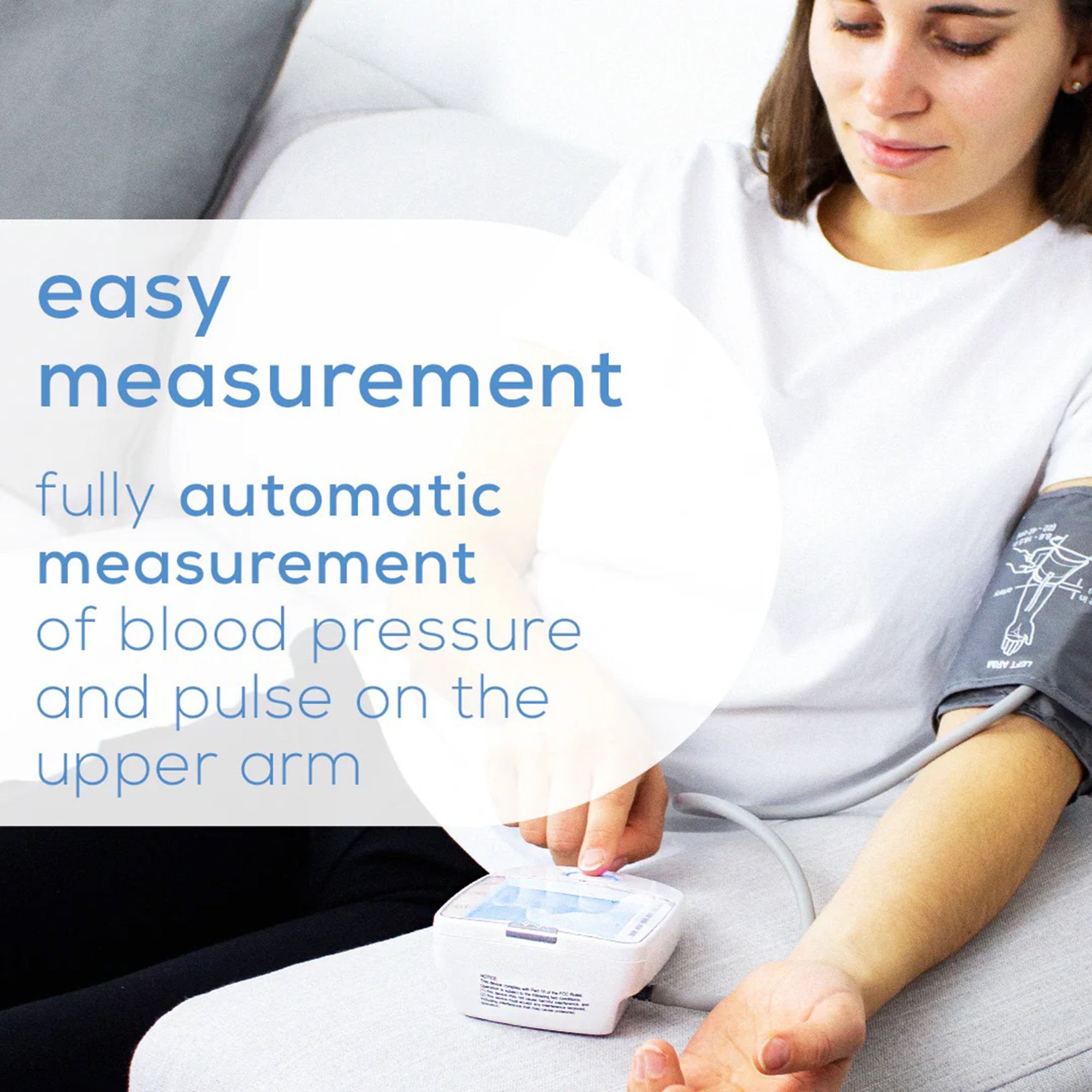 Beur Bluetooth Upper Arm Blood Pressure Monitor, Large Cuff (1 Unit)