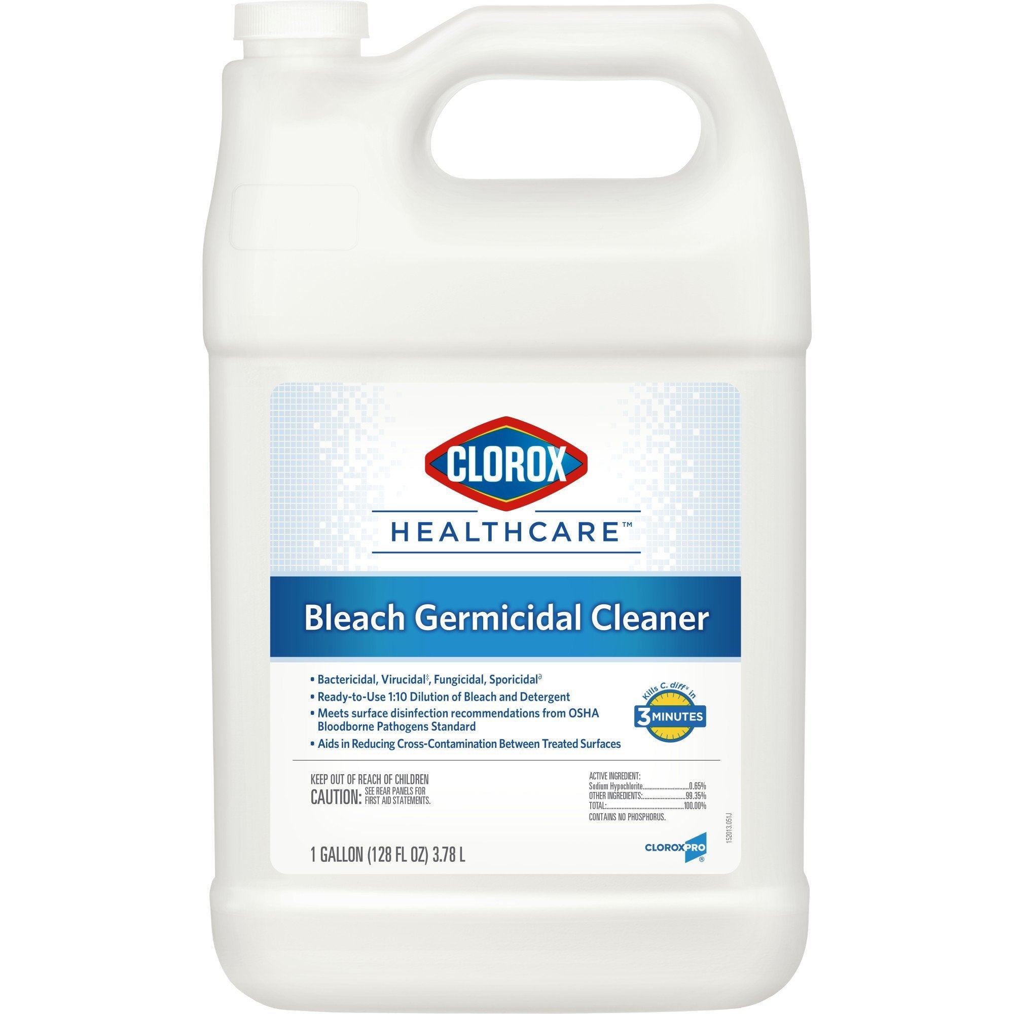 Clorox® Healthcare® Bleach Germicidal Cleaner, 1 gal Jug (1 Unit)