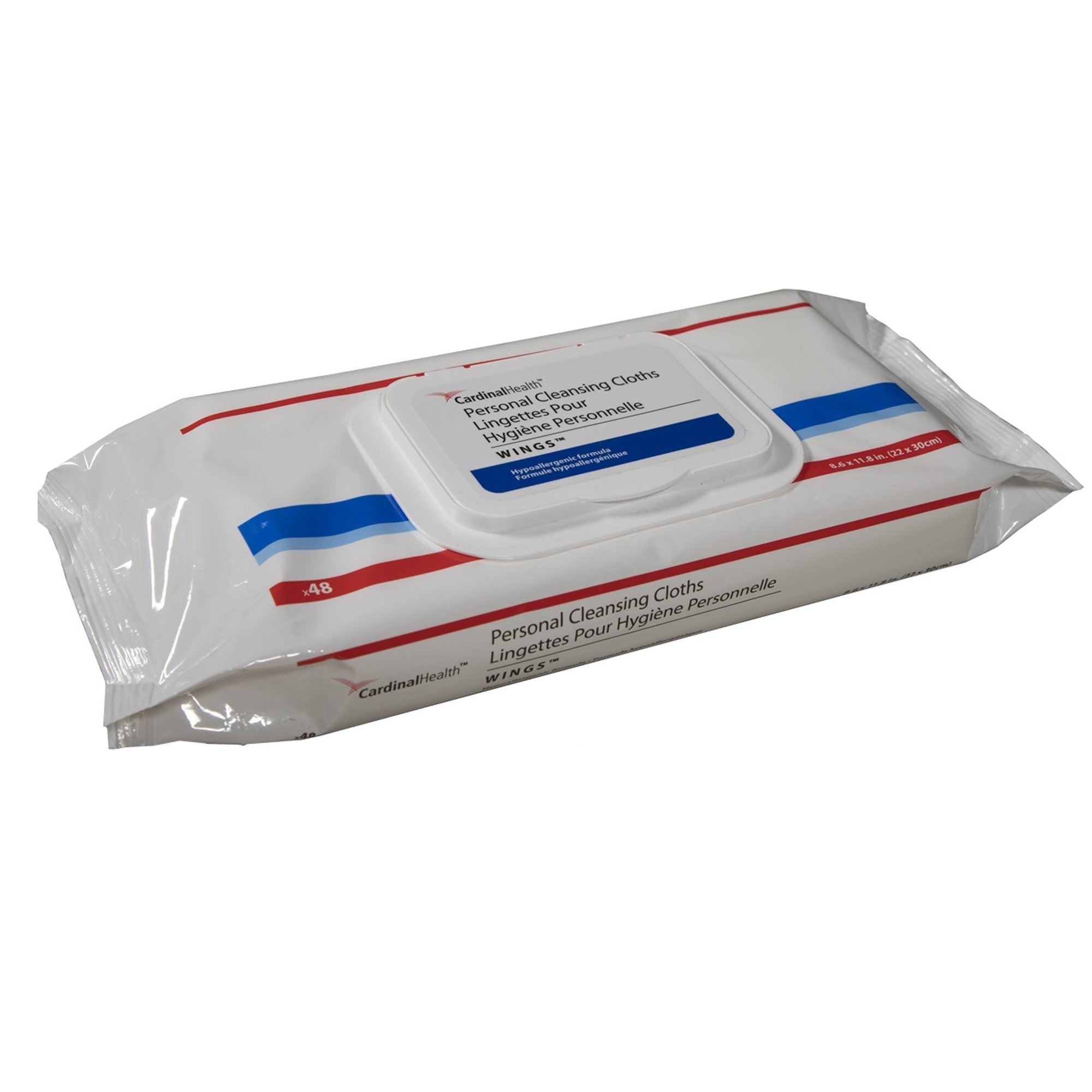 Cardinal Health™ Wings™ Personal Cleansing Cloths, 48 ct. Soft Pack (48 Units)