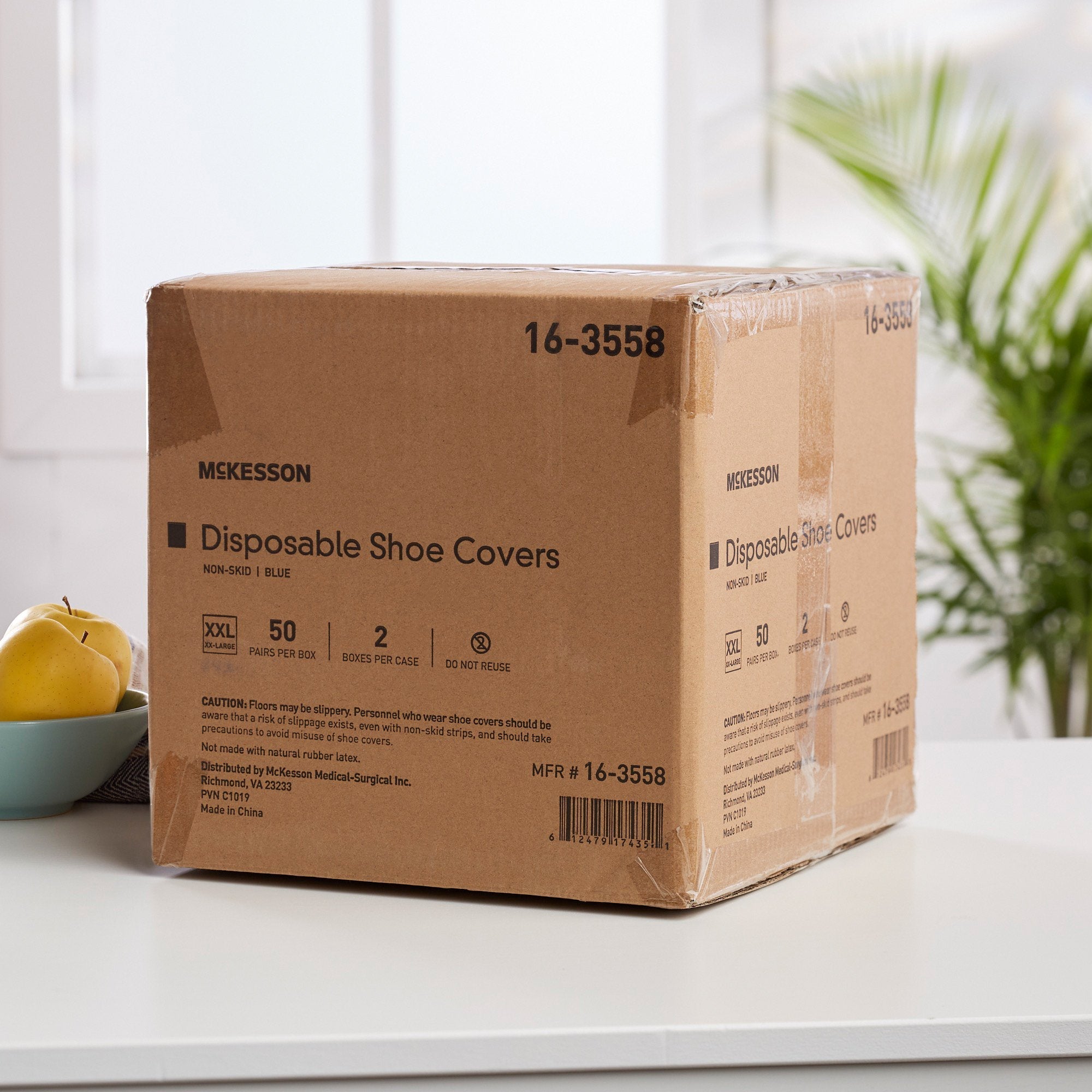 McKesson Shoe Covers, 2X-Large, Nonskid Sole, Blue (1 Unit)