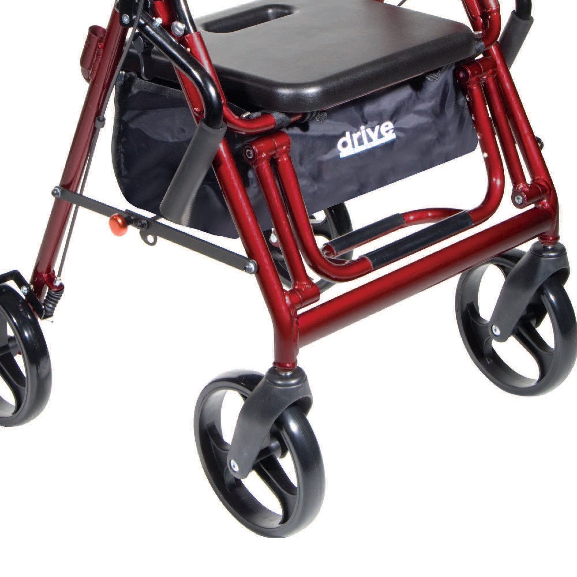 drive™ Duet Four-Wheel Rollator, Burgundy (1 Unit)