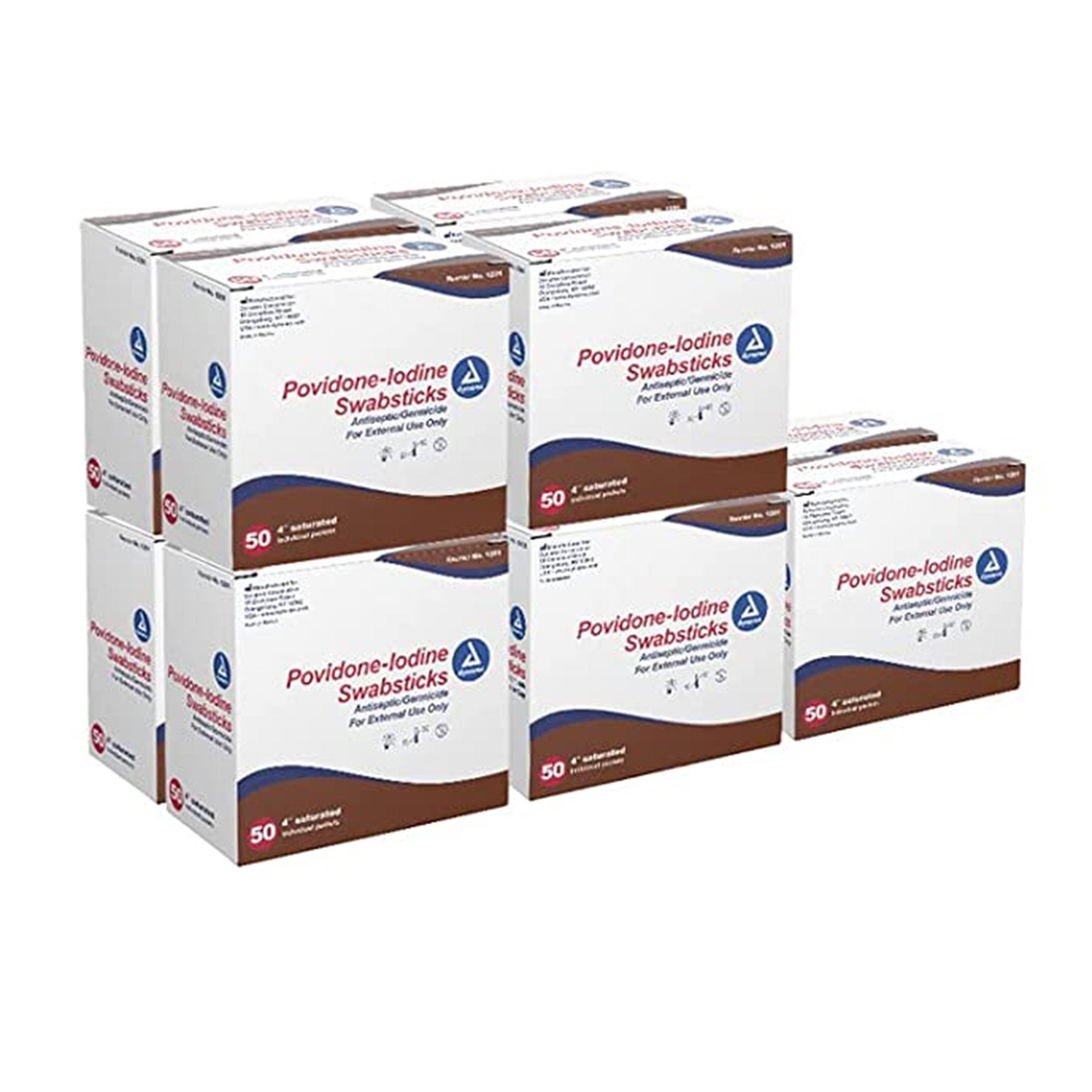 dynarex Povidone Iodine Impregnated Swabstick (500 Units)