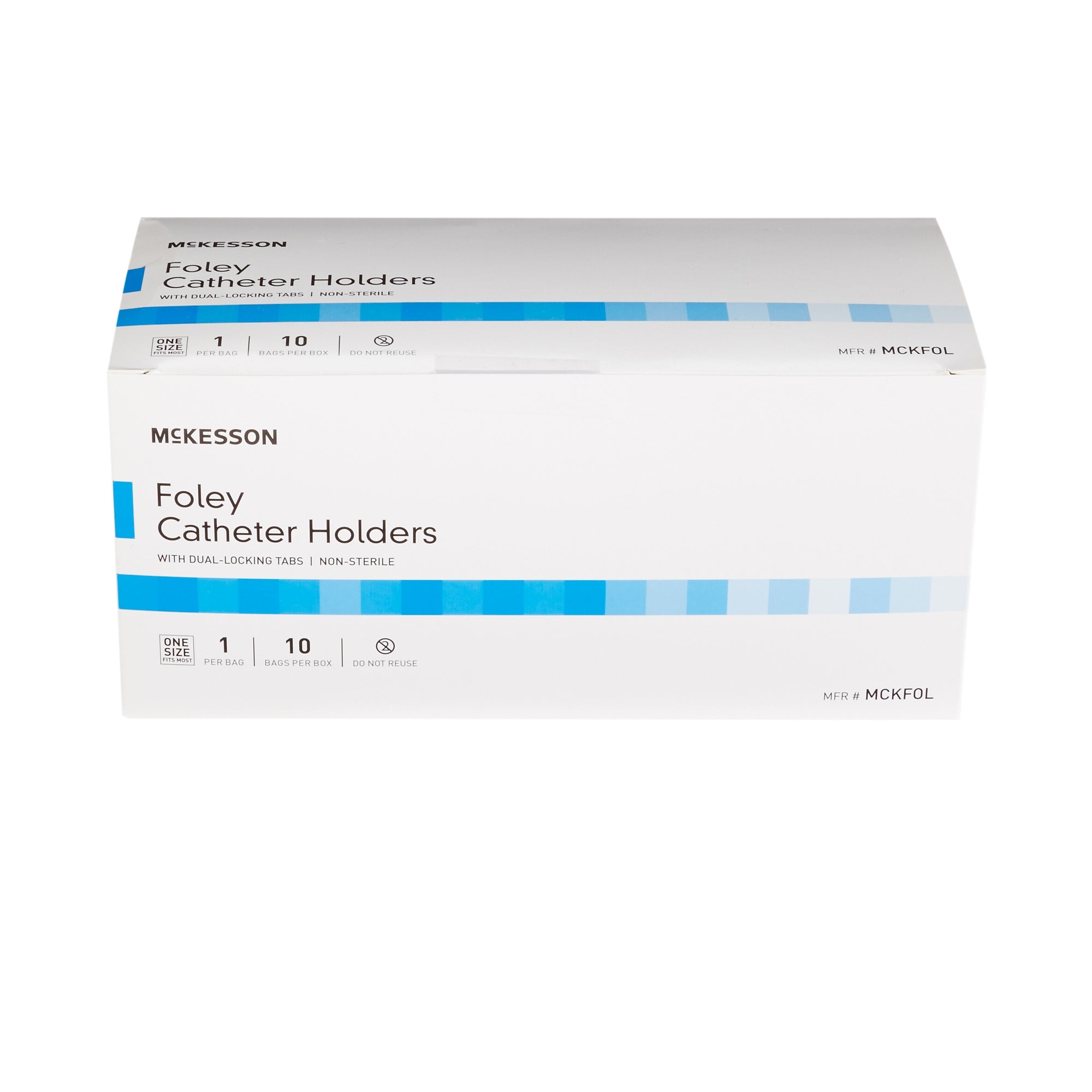 McKesson Foley Catheter Holder Leg Strap, 2x24" Dual-Locking - 100 Pack