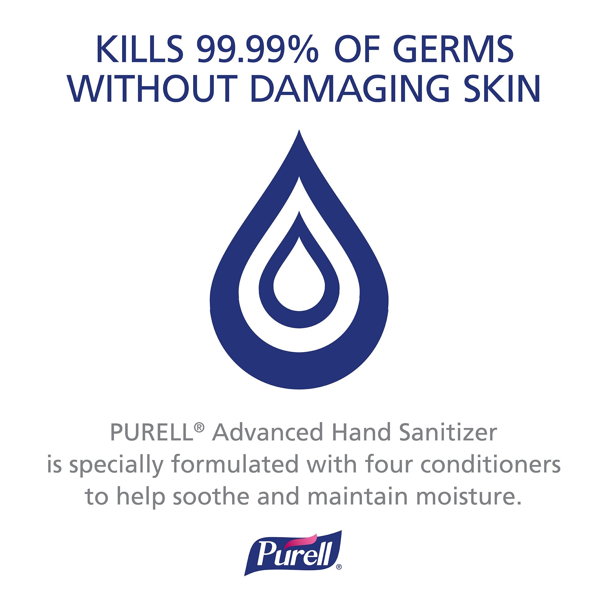 GOJO Purell Advanced Hand Sanitizer 1,200 mL 70% Ethyl Alcohol Gel Green Certified (1 Unit)